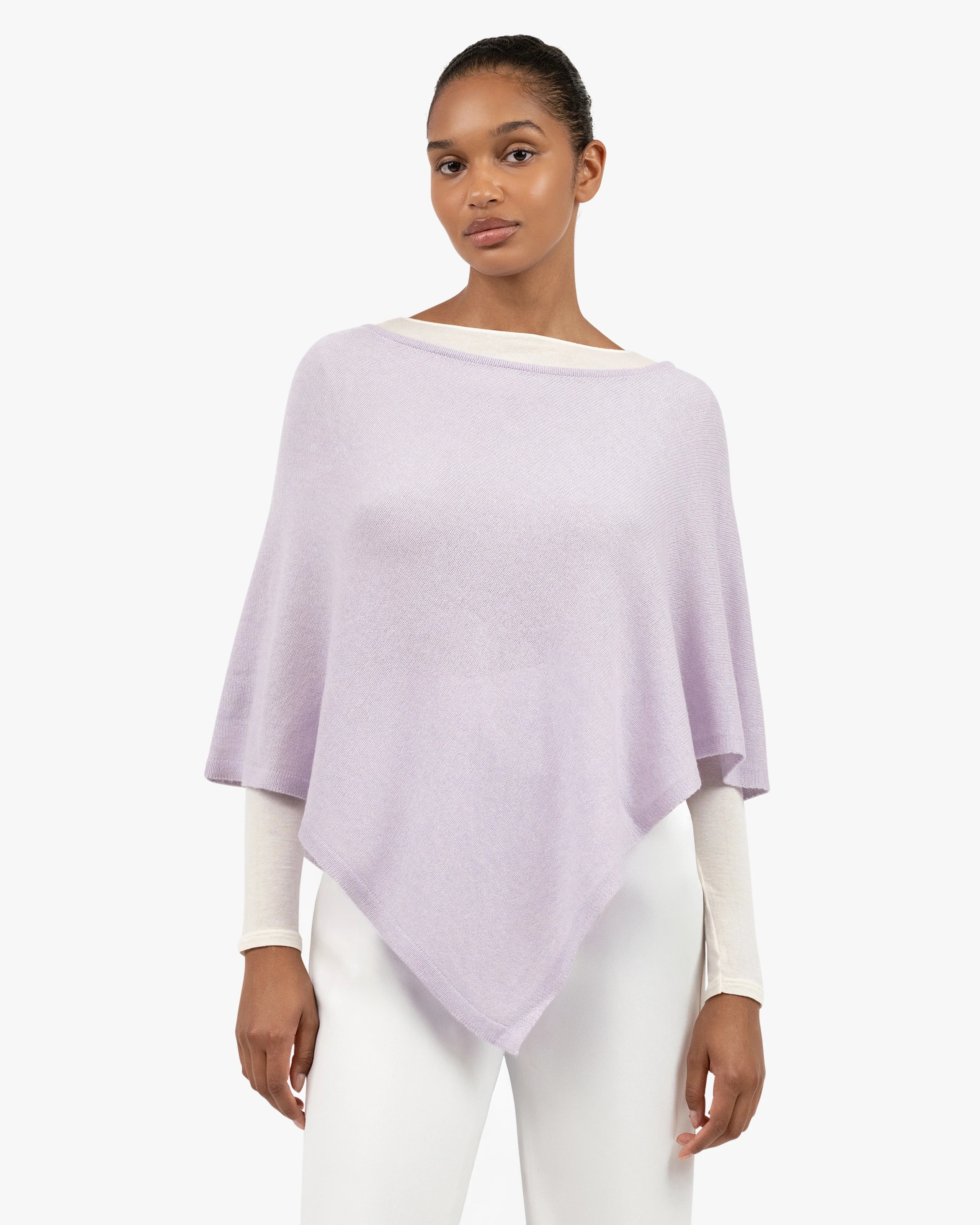 Ostuni Poncho - Lilac Cashmere