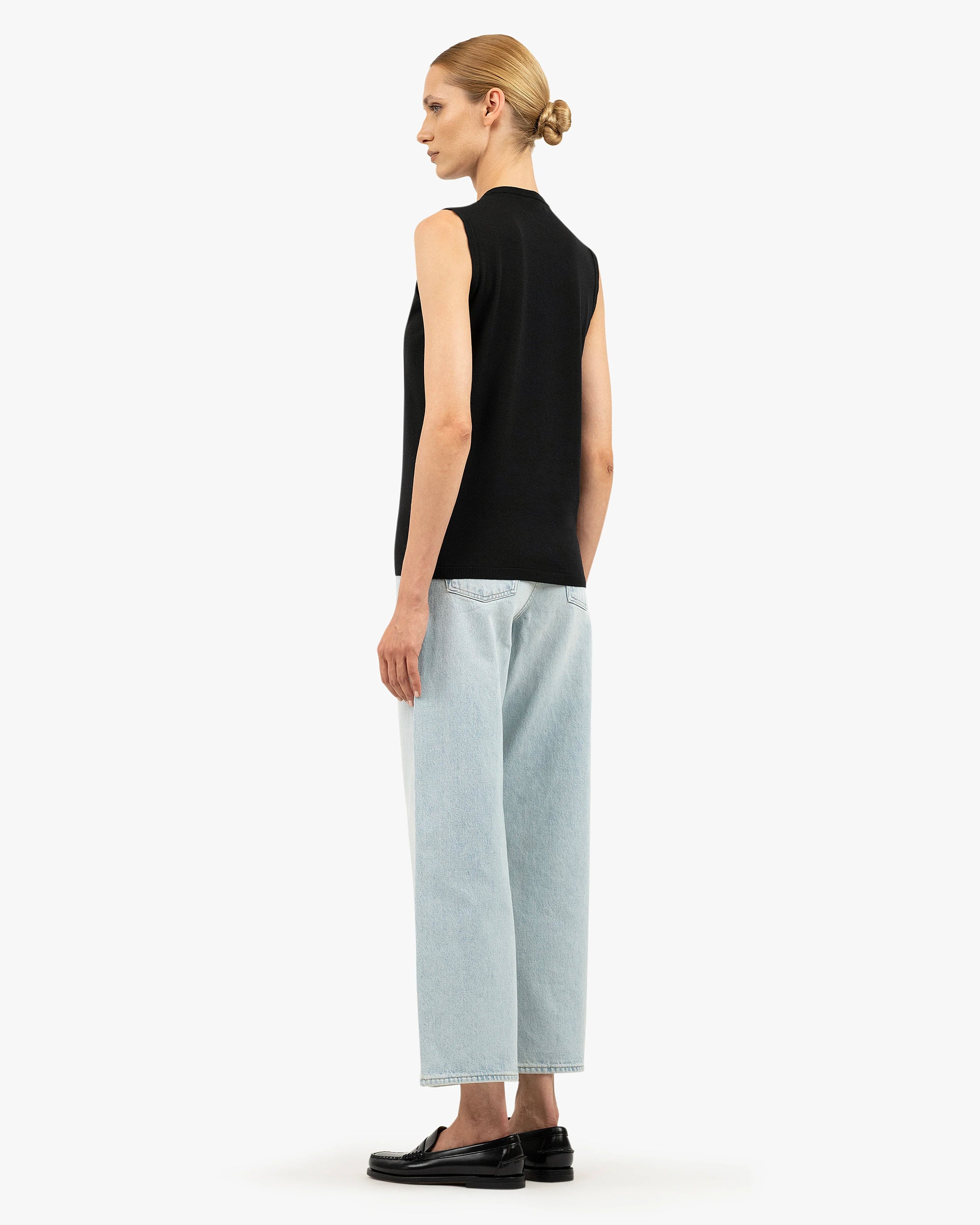 Seraphine Tank Top - Black Merino Superfine