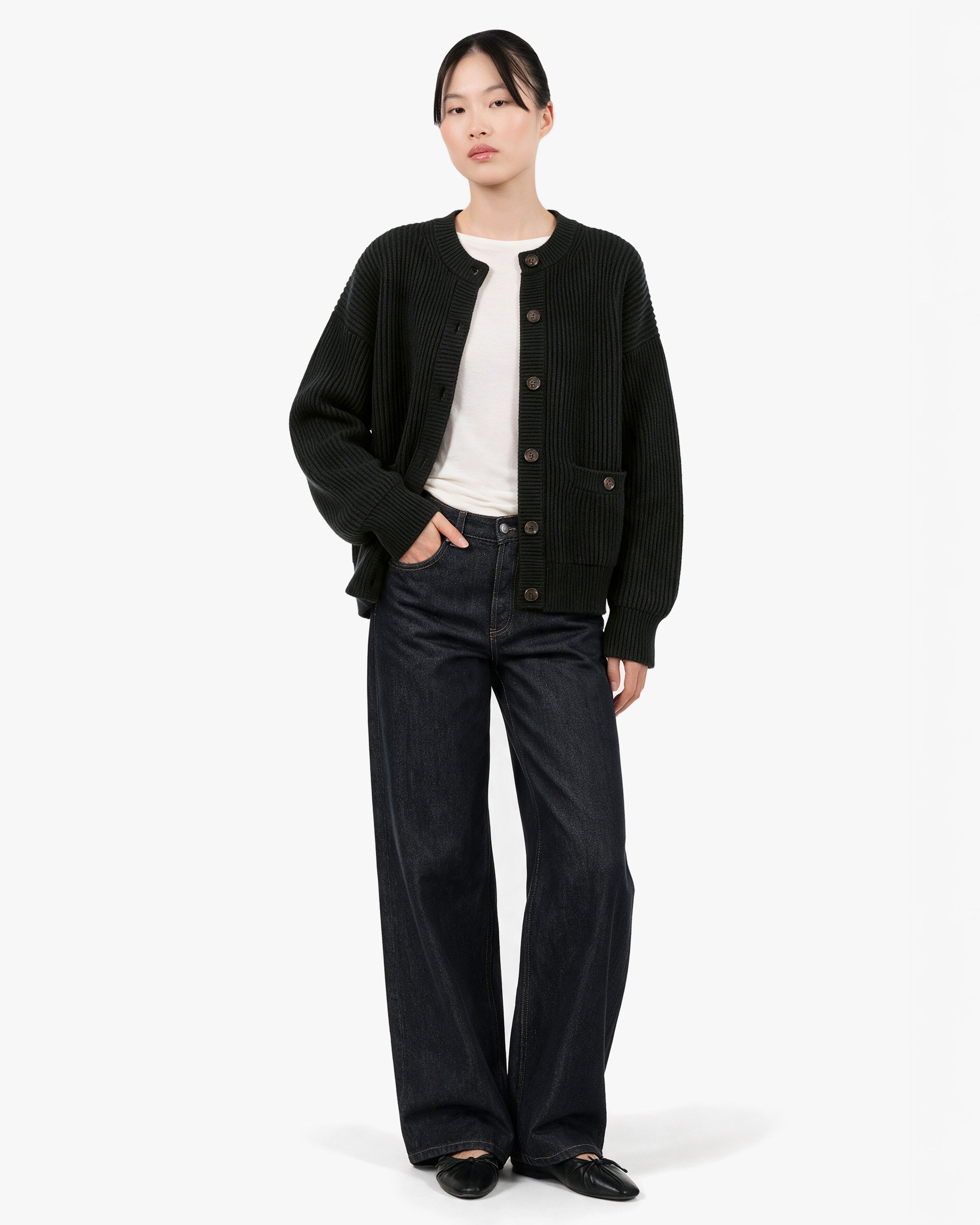 Celerina Strickjacke Damen · Schwarz