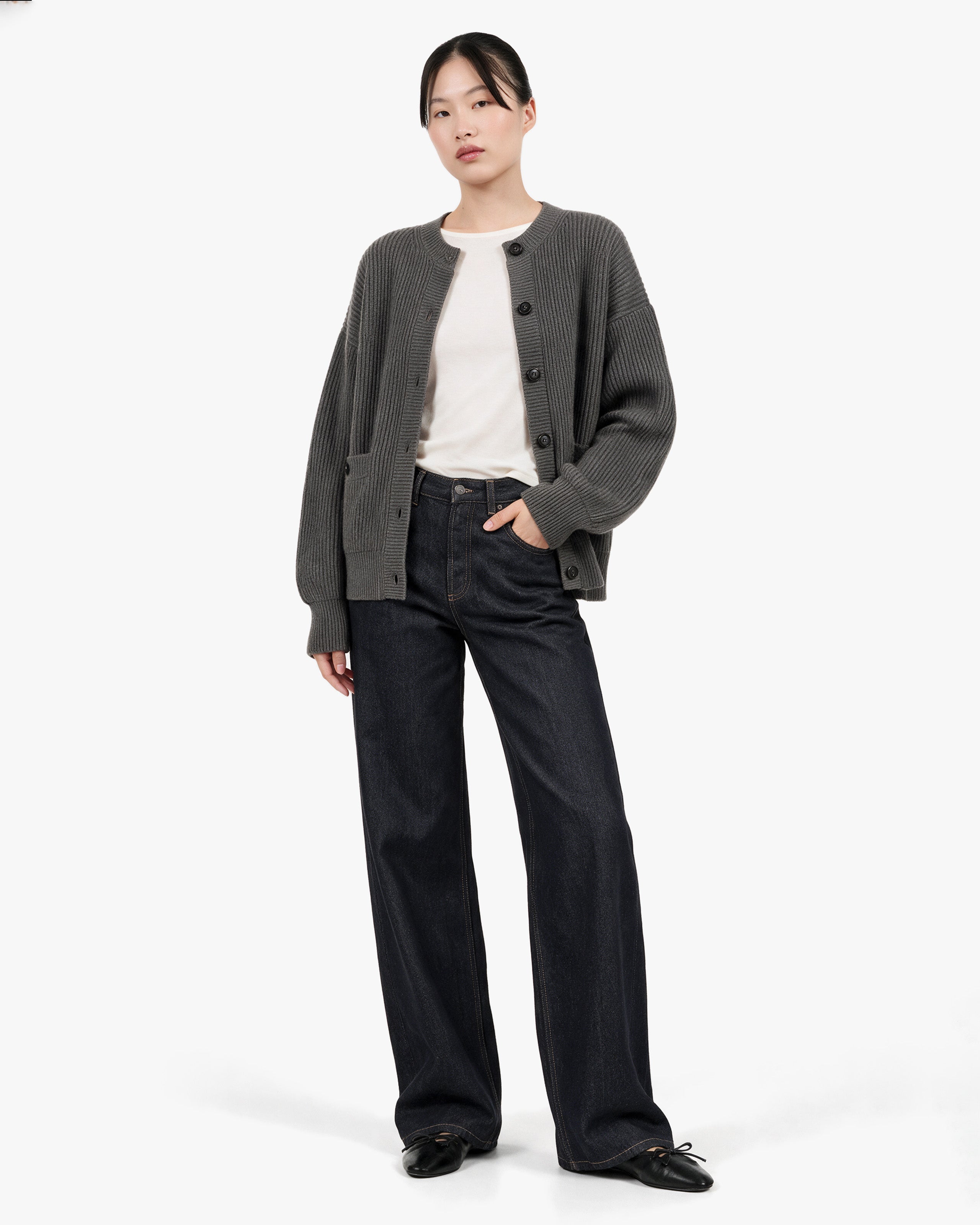 Celerina Strickjacke Damen · Mittelgrau