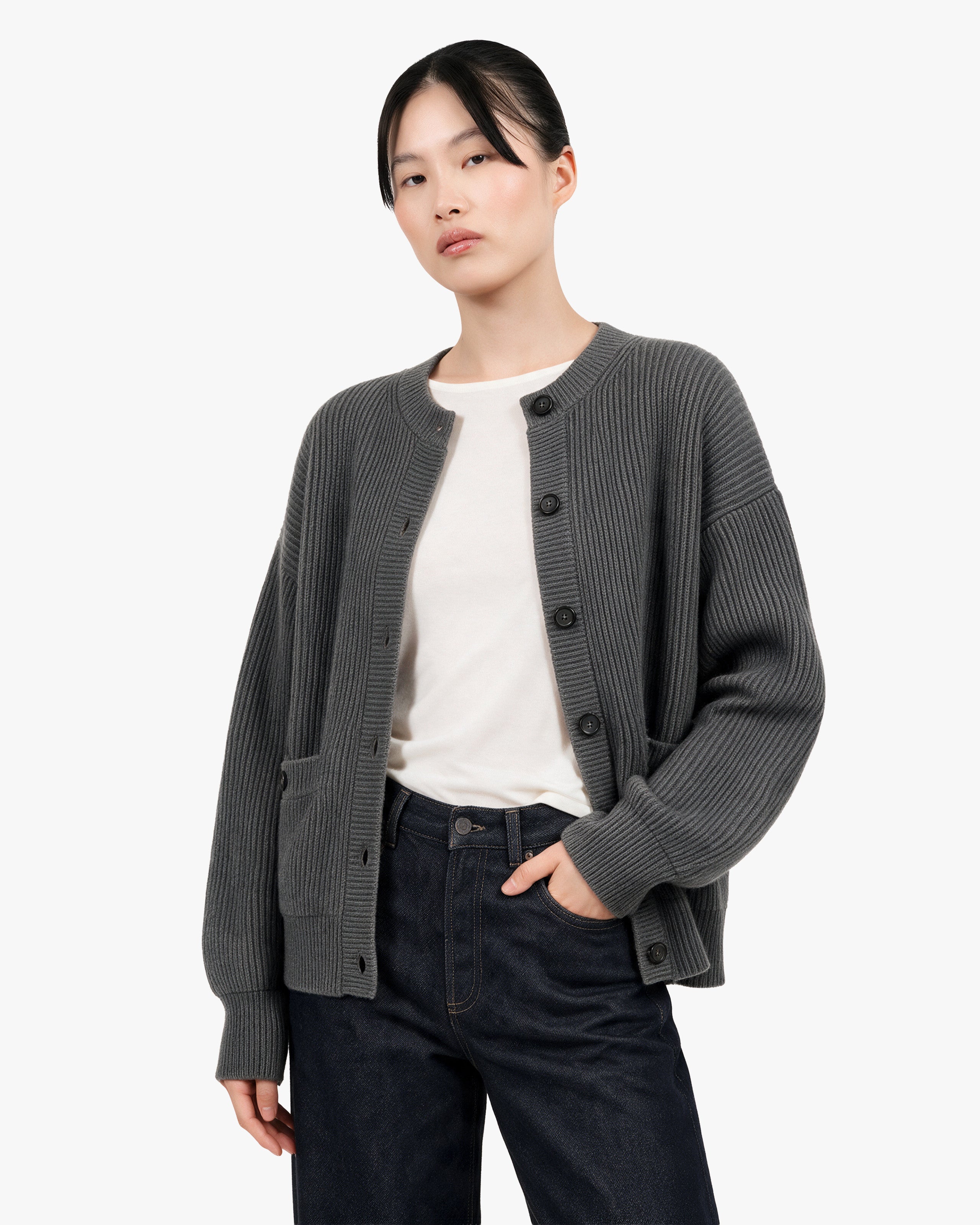 Celerina Strickjacke Damen · Mittelgrau