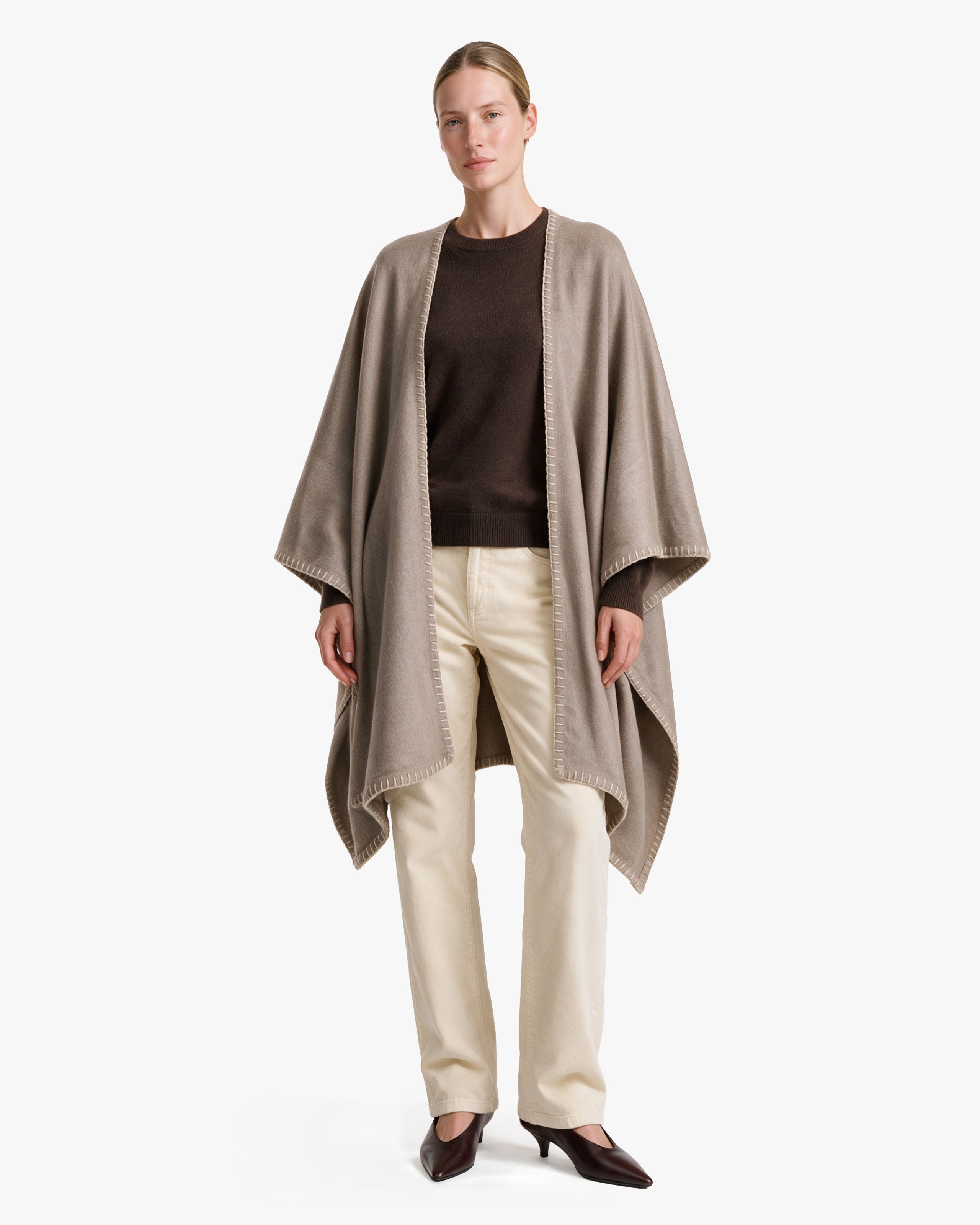 Milano Cape · Beige Women > Wrap