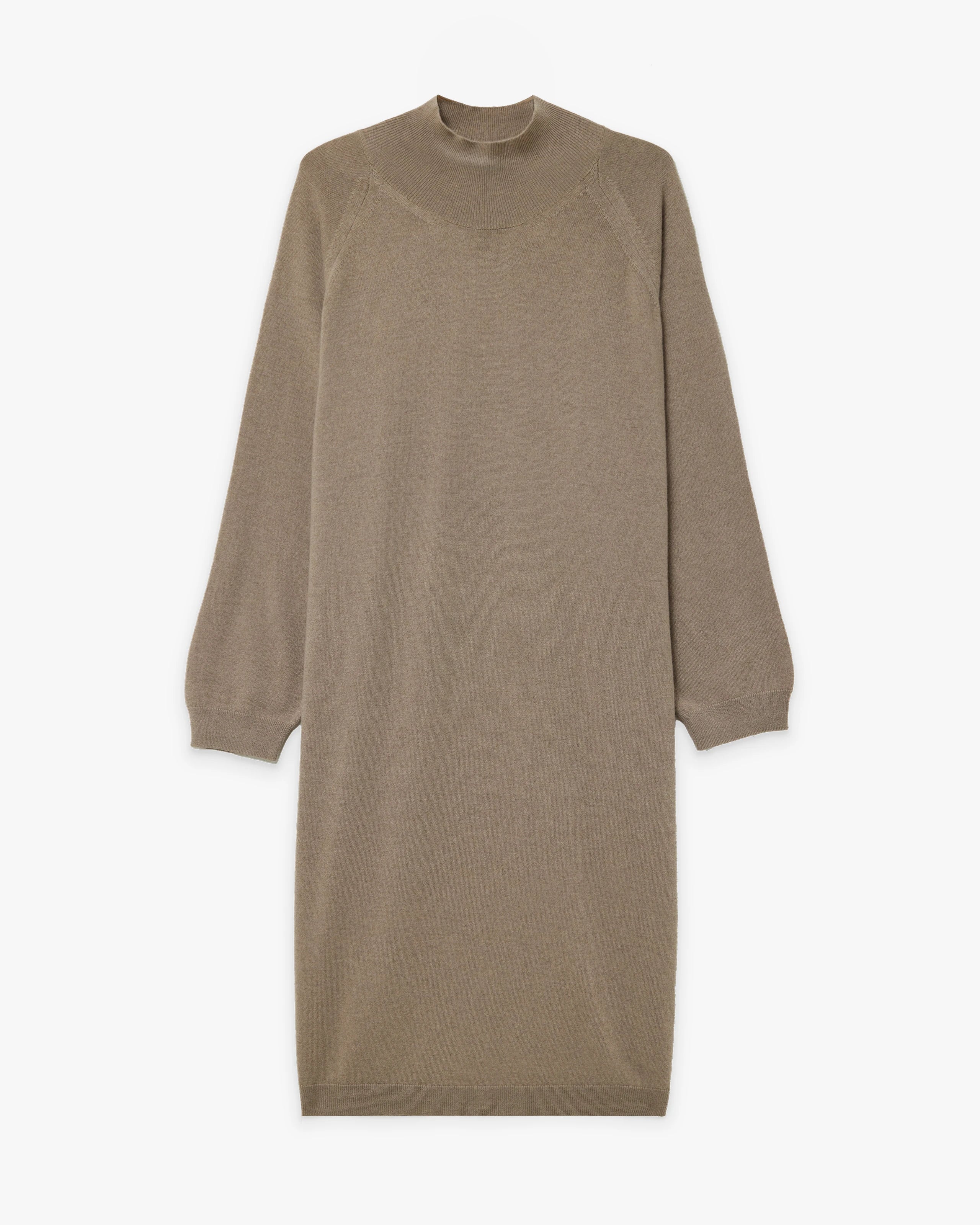 Curvy-Strickkleid · Taupe