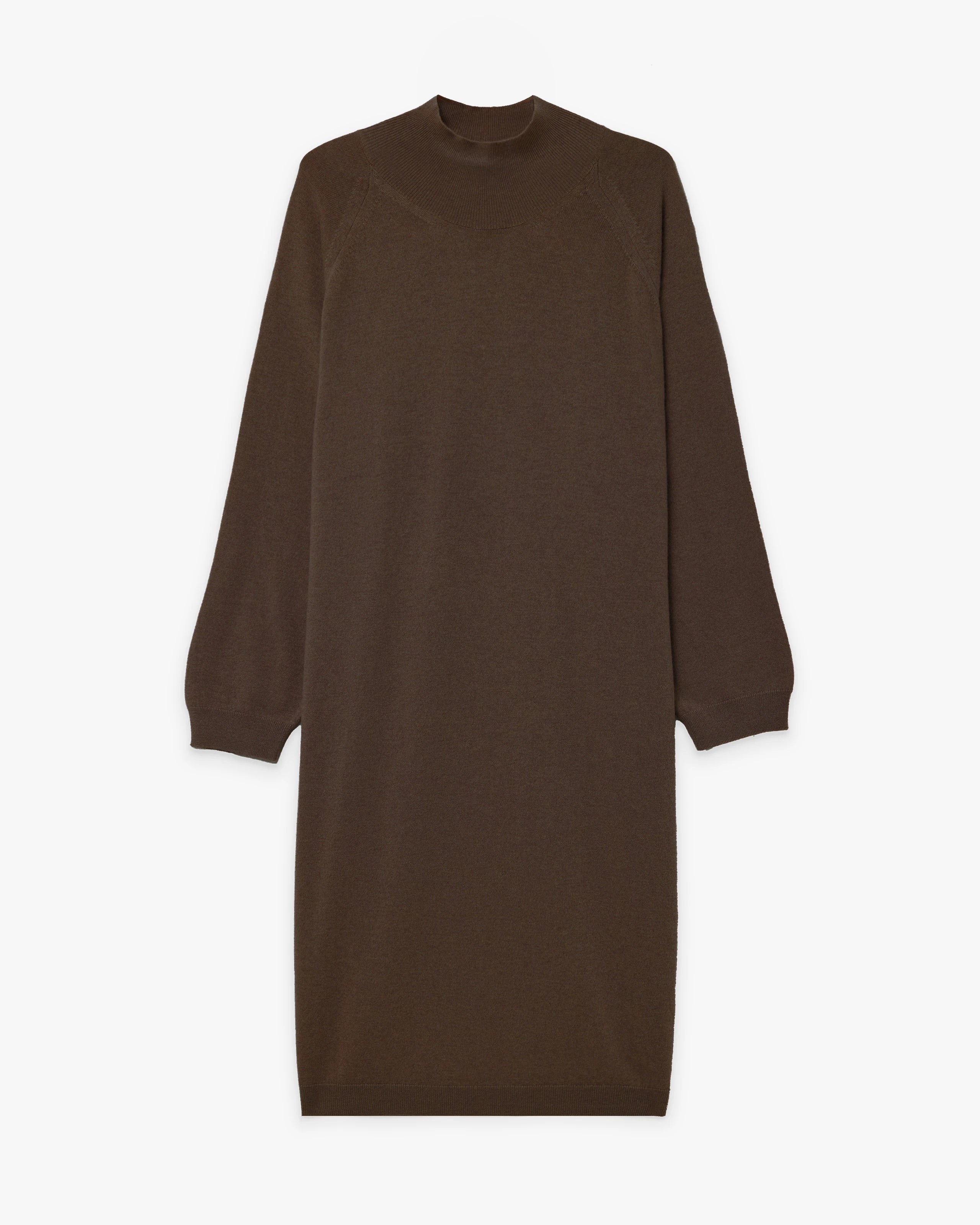 Curvy Sweater Dress · Brown