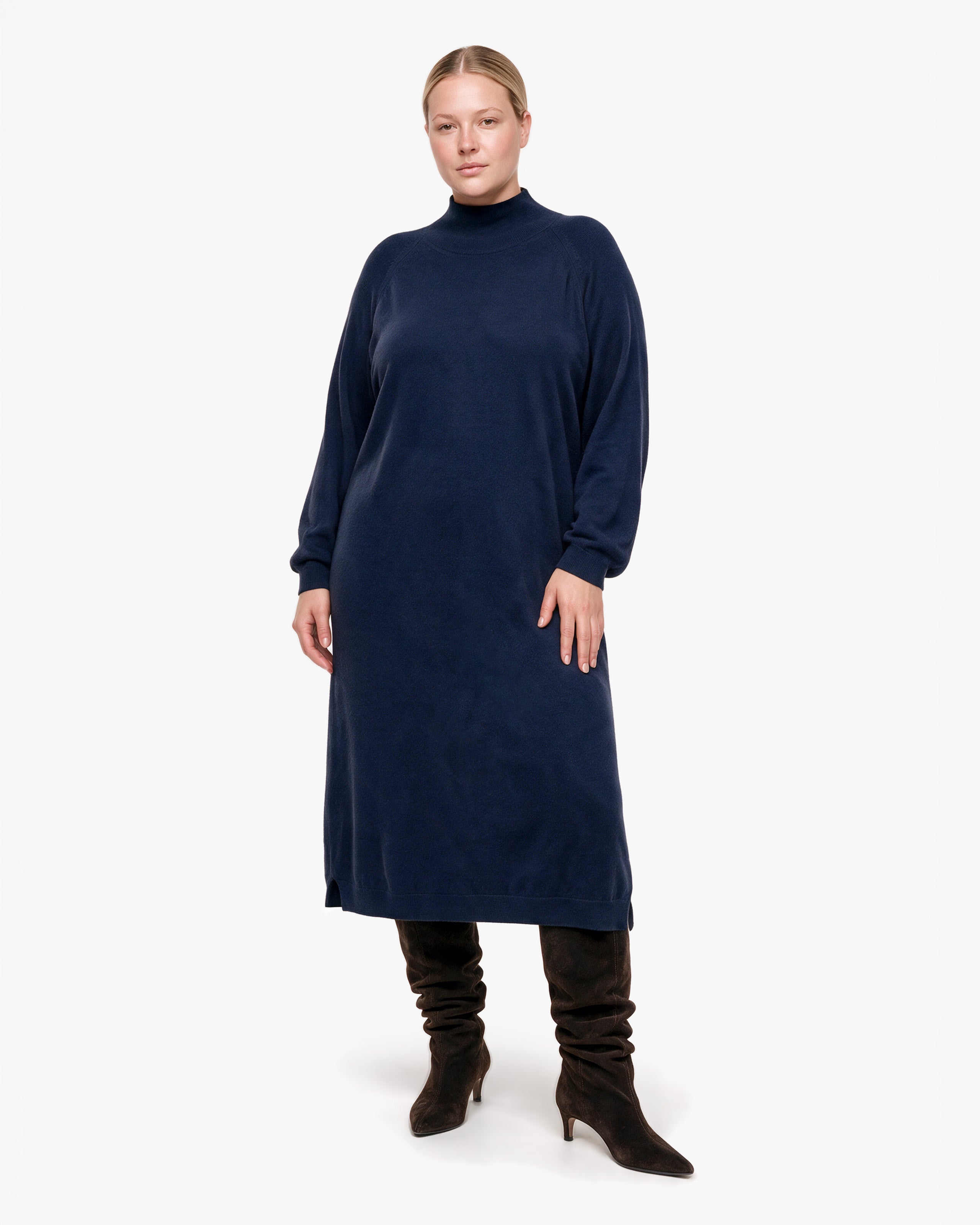Robe Pull Curvy · Bleu