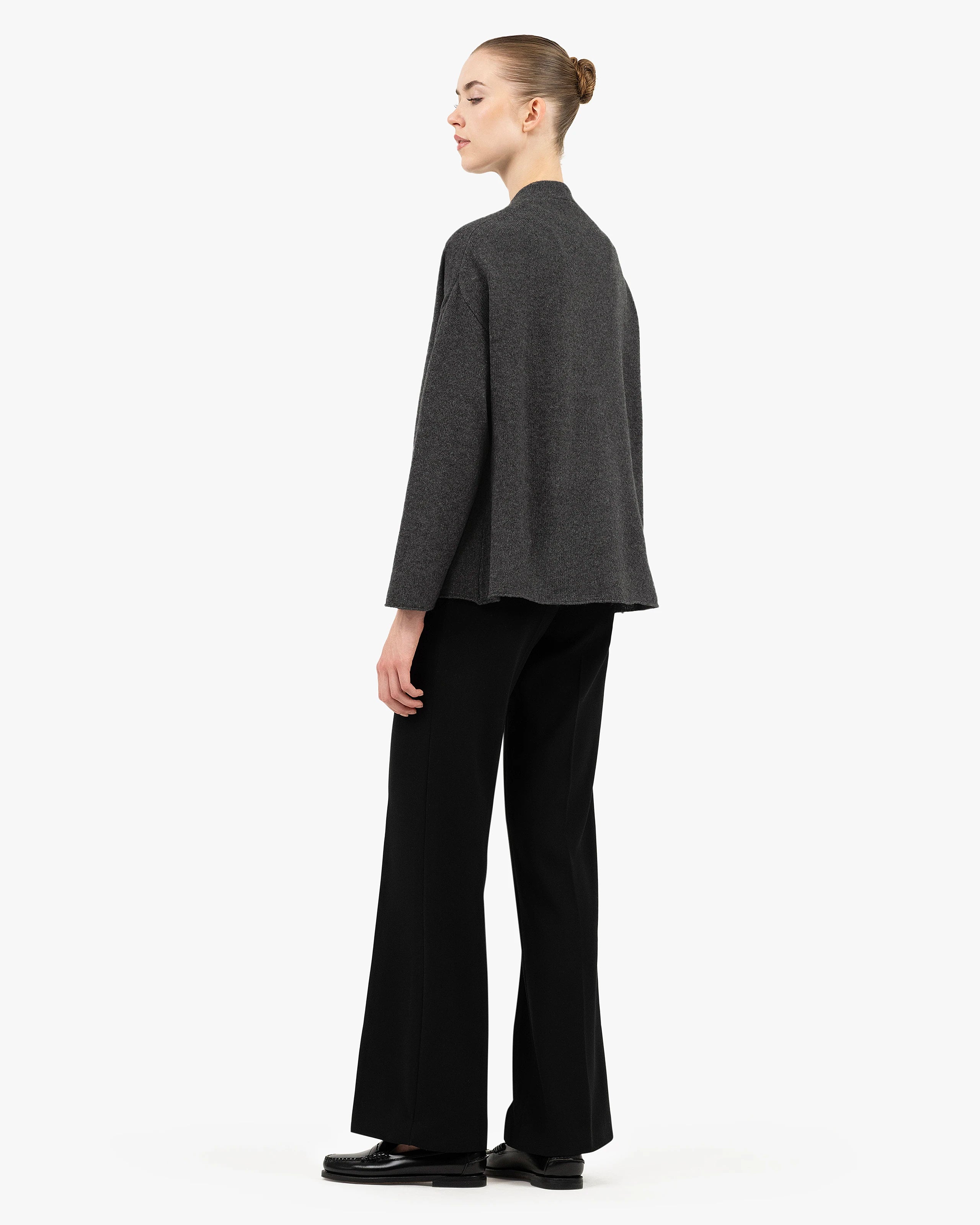 Women's Dolomiti Cardigan - Charcoal Cashmere