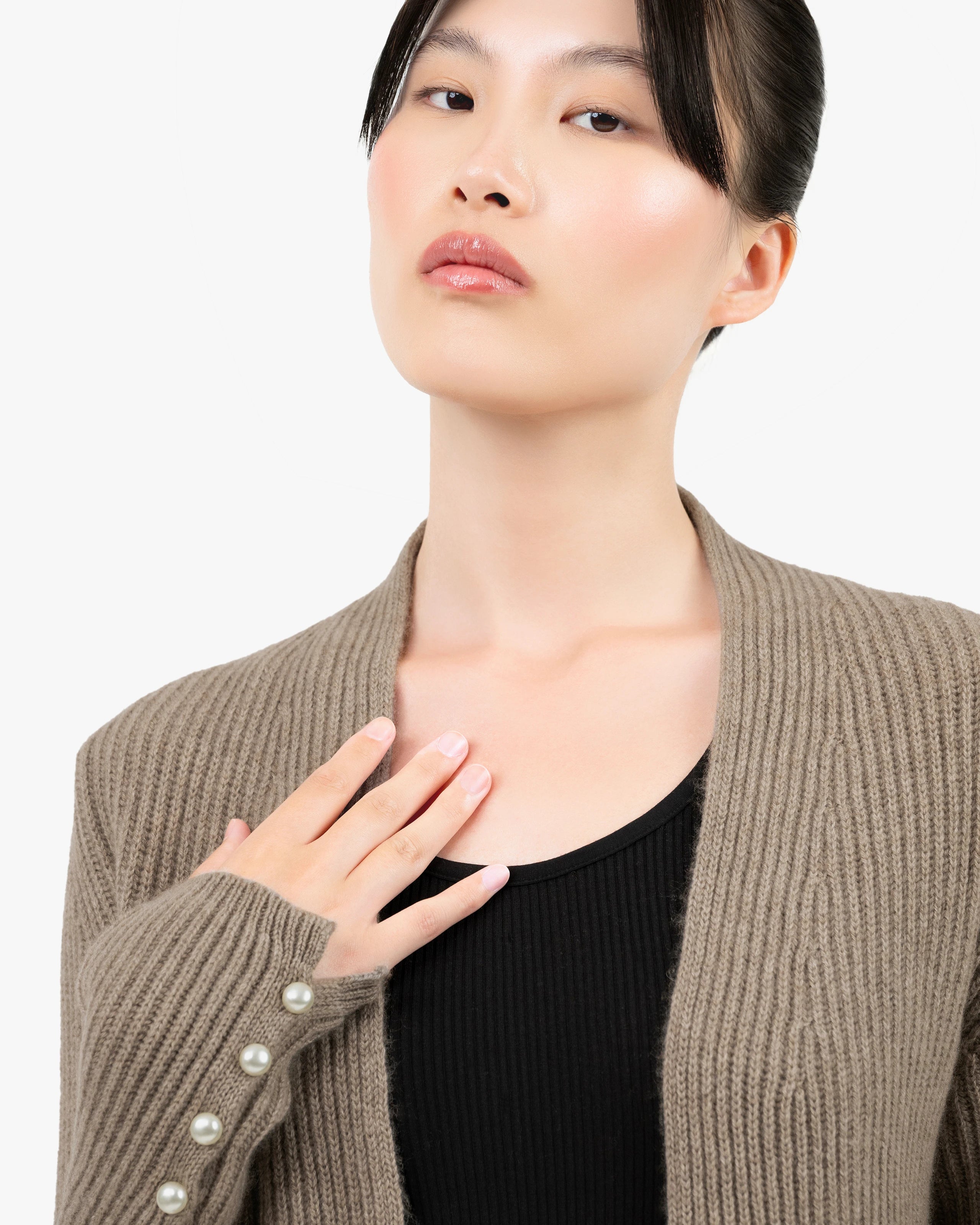 Sorapis Cardigan - Taupe Cashmere