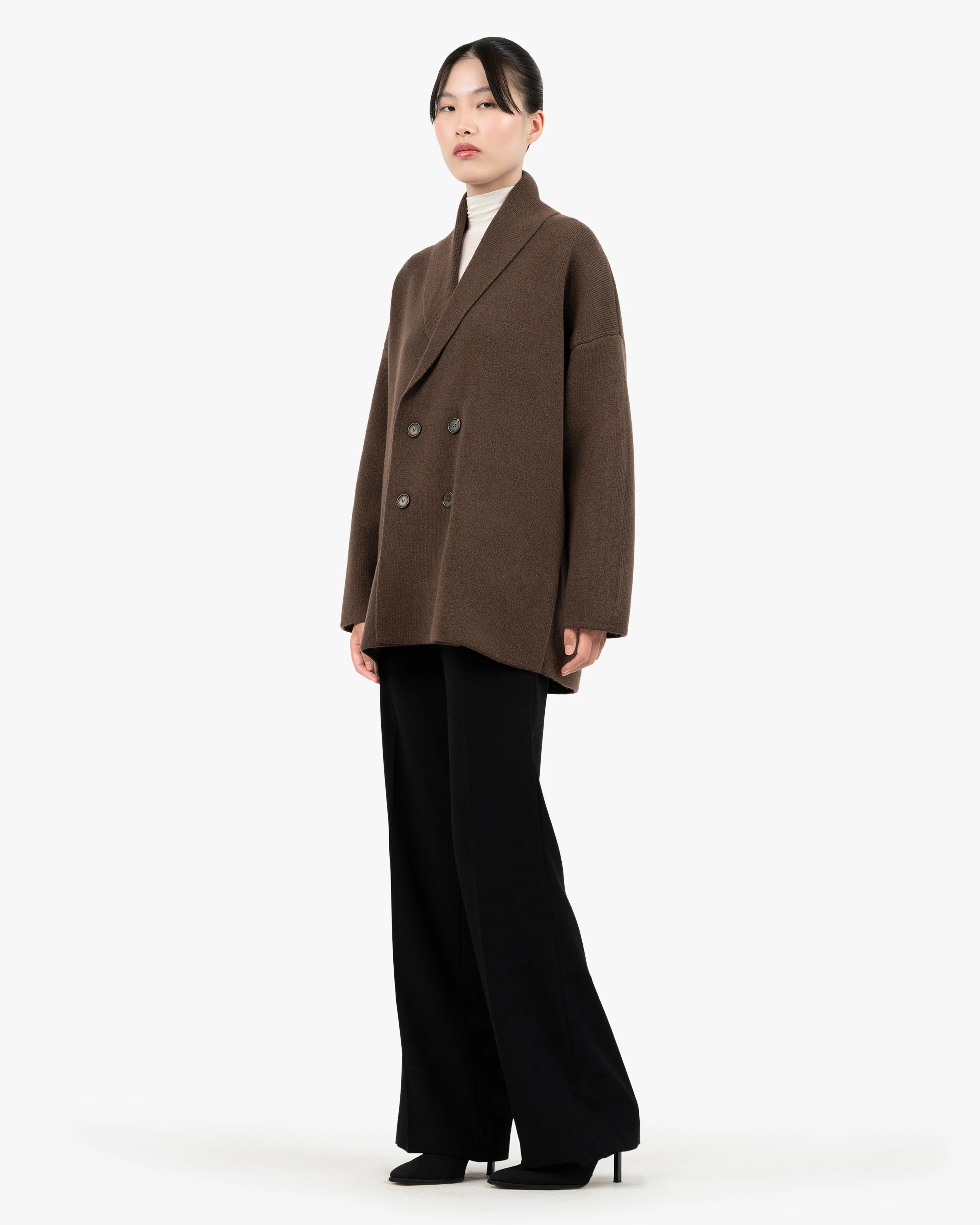 Women's Rialto Coat Cardigan - Brown Cashmere