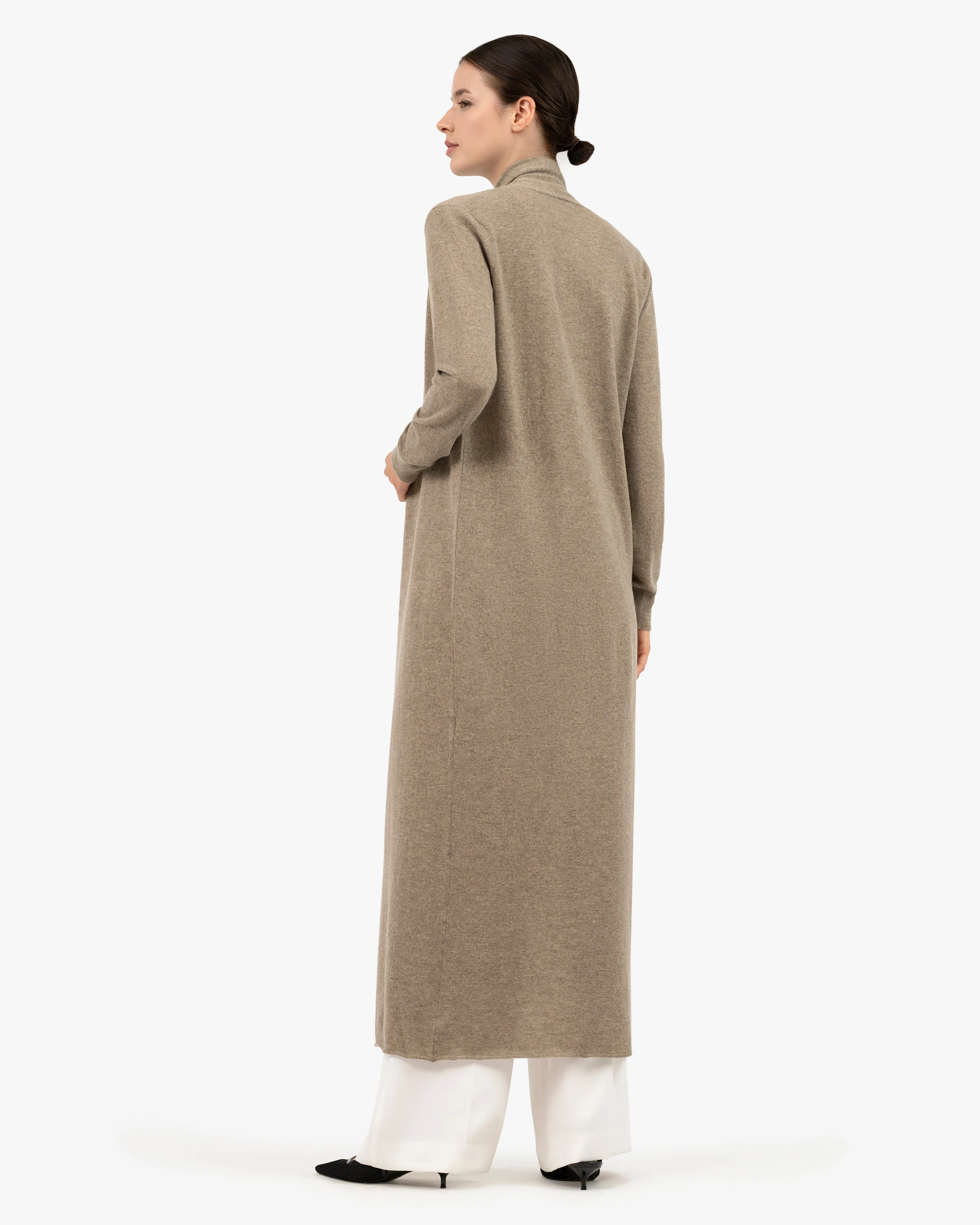 Stresa Long Cardigan - Taupe Cashmere