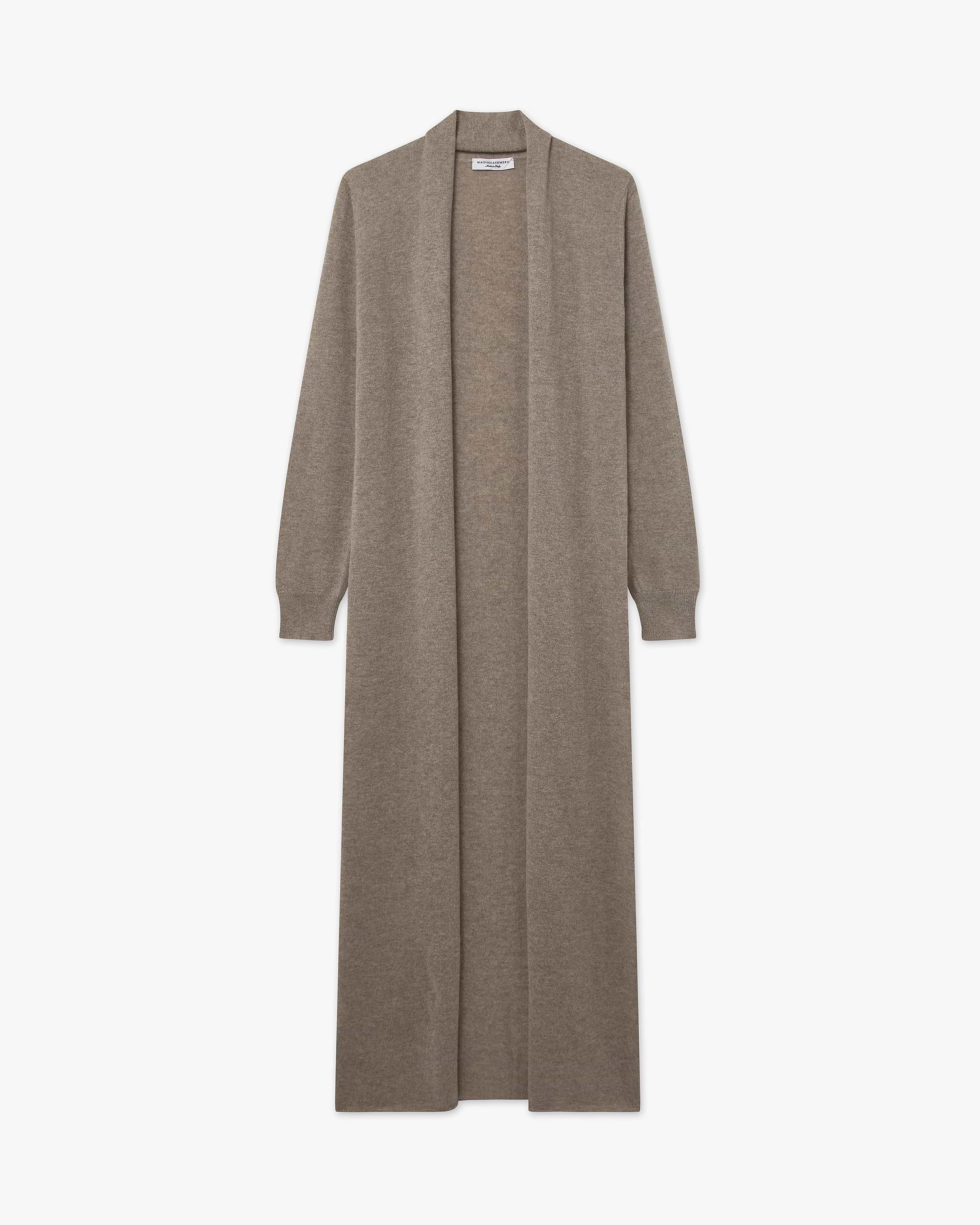 Stresa Long Cardigan - Taupe Cashmere