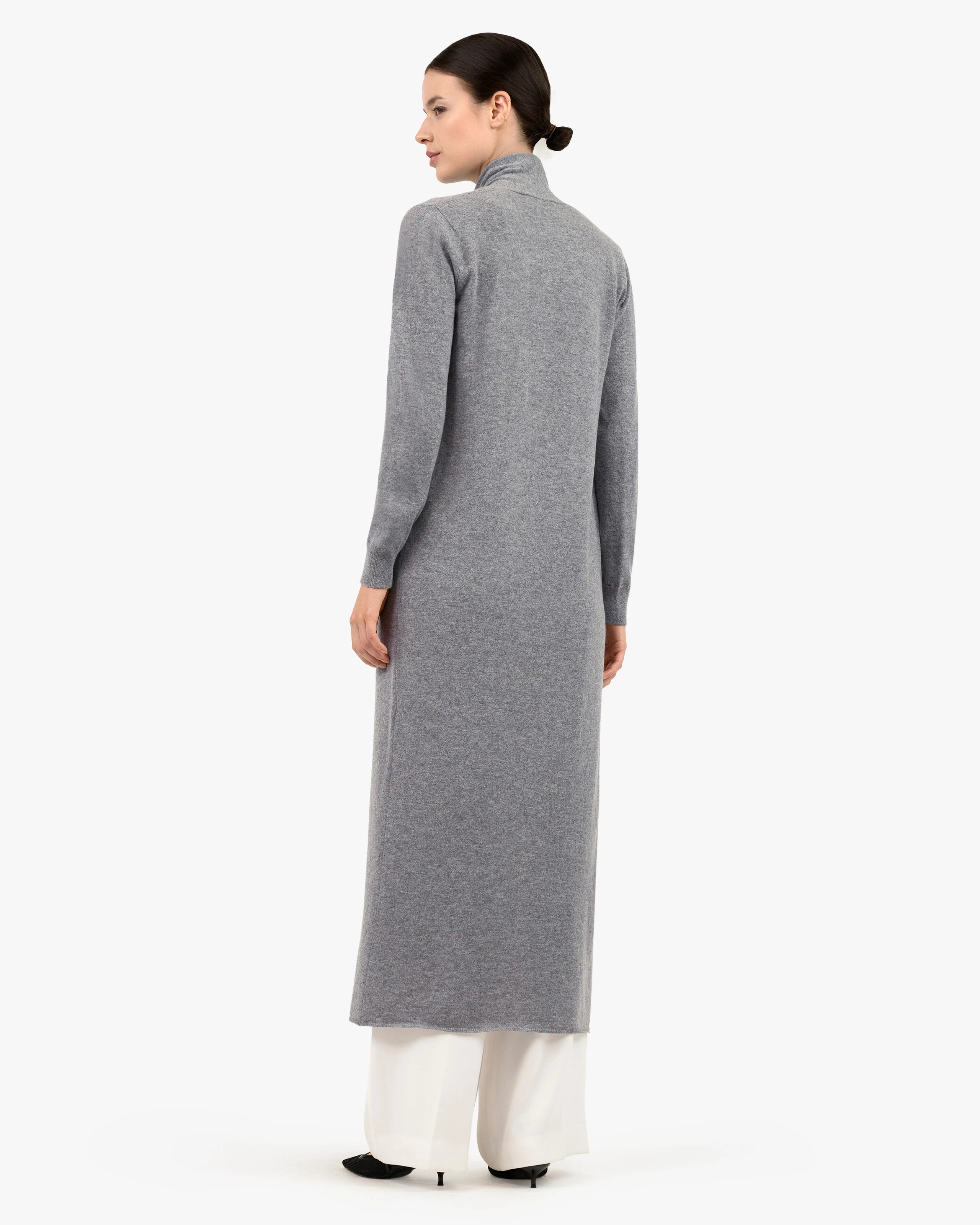 Stresa Long Cardigan - Grey Cashmere