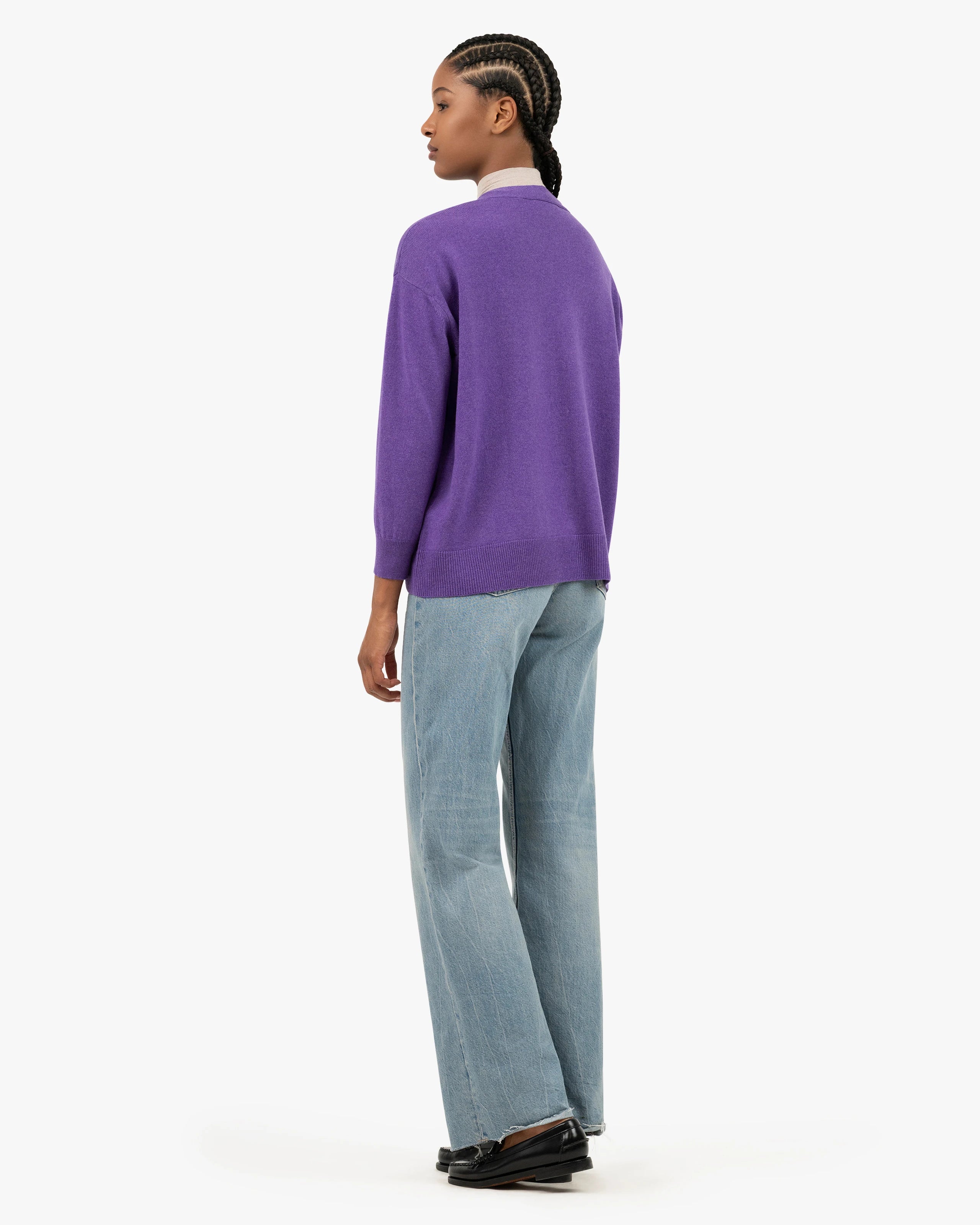 Velia Maxi Cardigan - Purple Cashmere