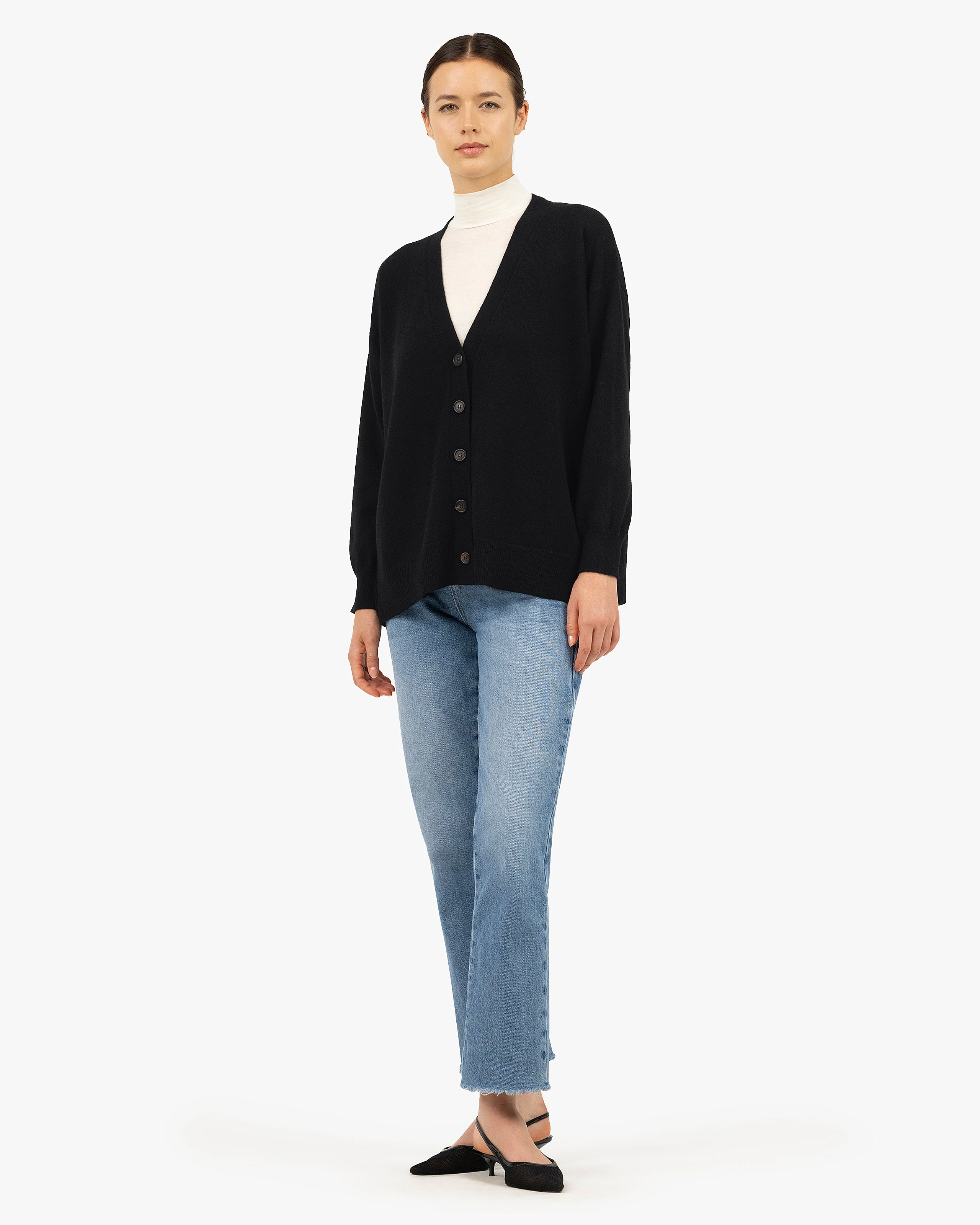 Velia Maxi Cardigan - Black Cashmere