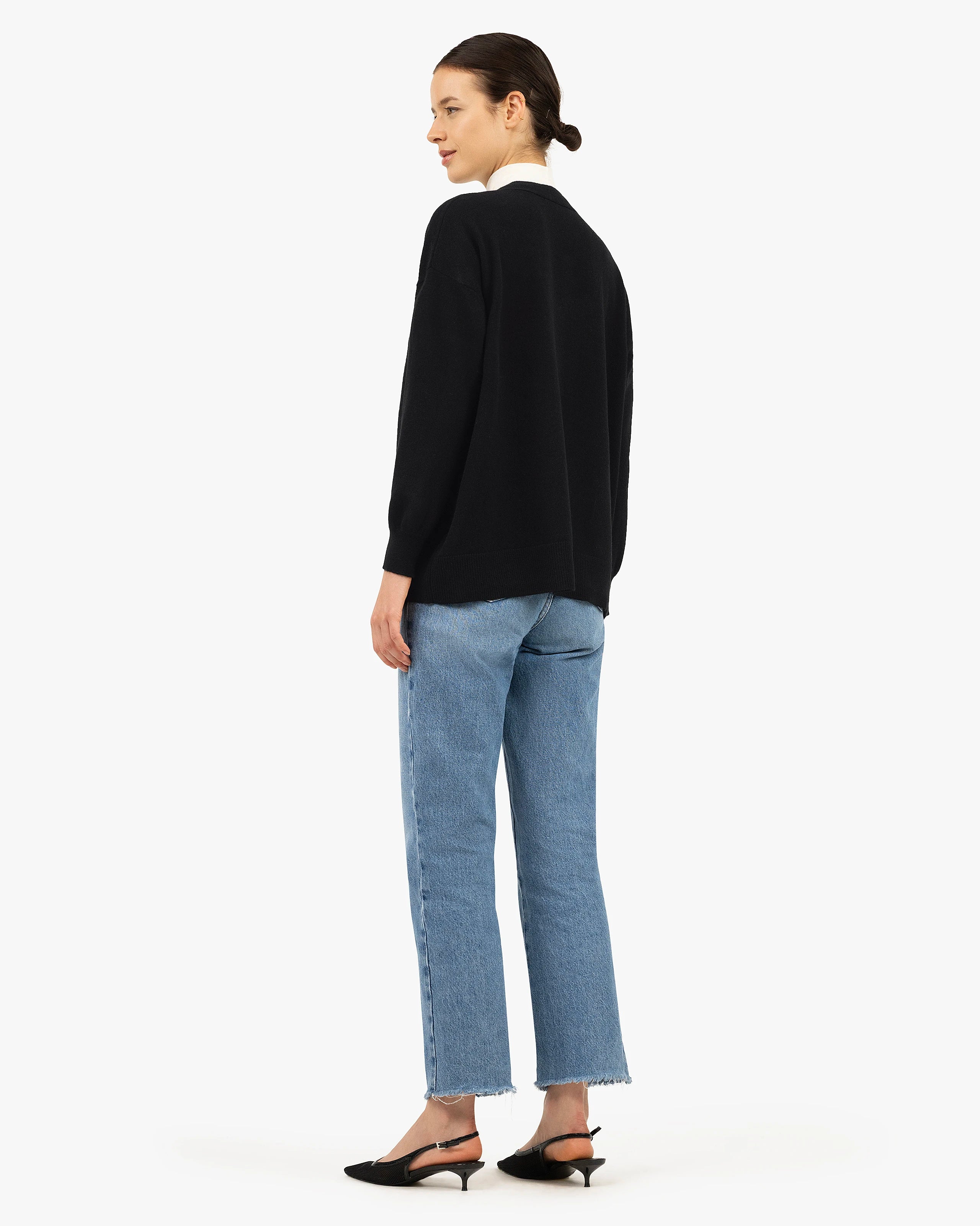 Velia Maxi Cardigan - Black Cashmere