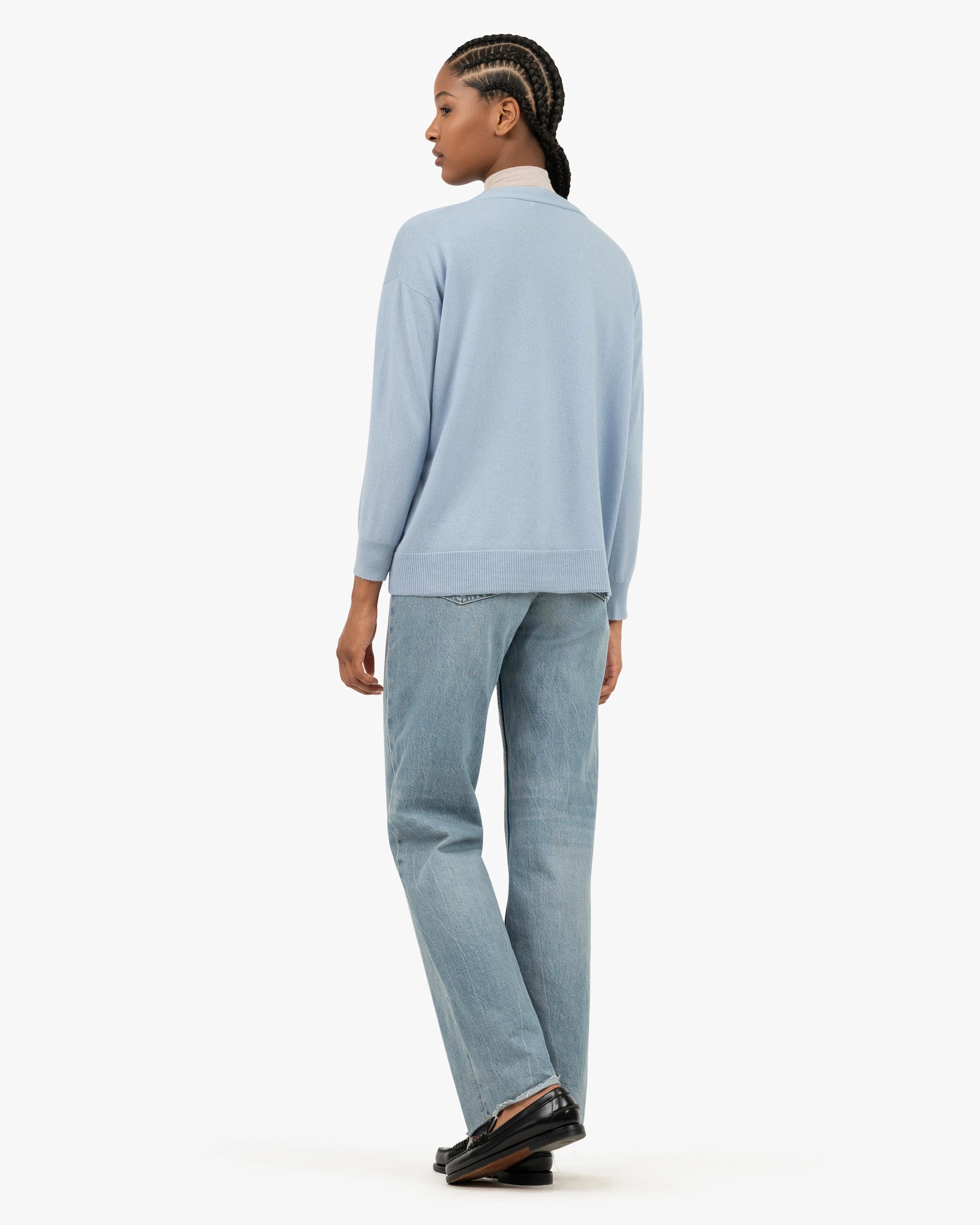 Velia Maxi Cardigan - Light Blue Cashmere