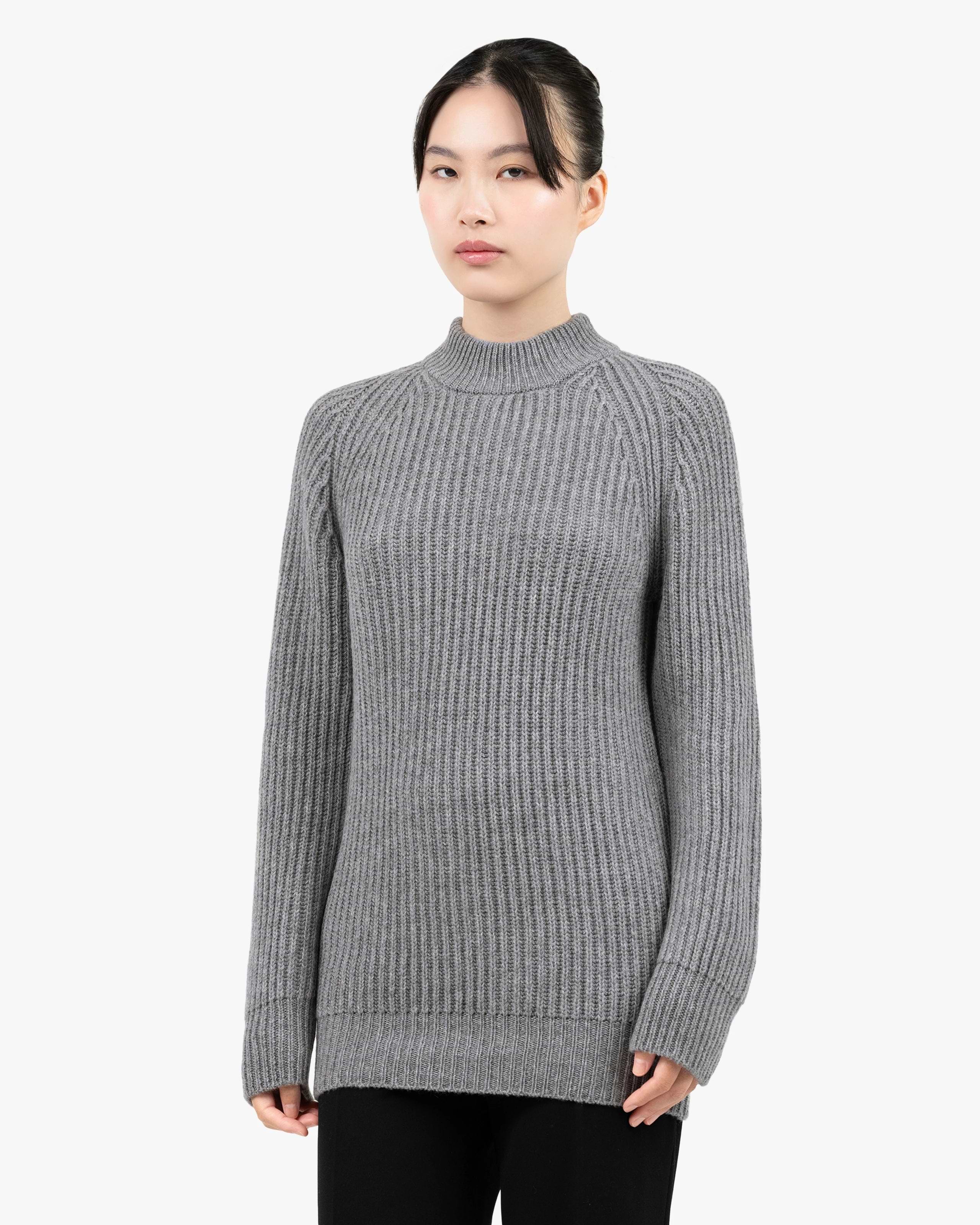 Women's Celerina Crew Neck Sweater - Medium Grey Cashmere