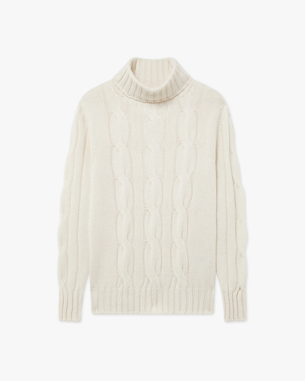 Celerina Cashmere Turtleneck Sweater - White | MaisonCashmere