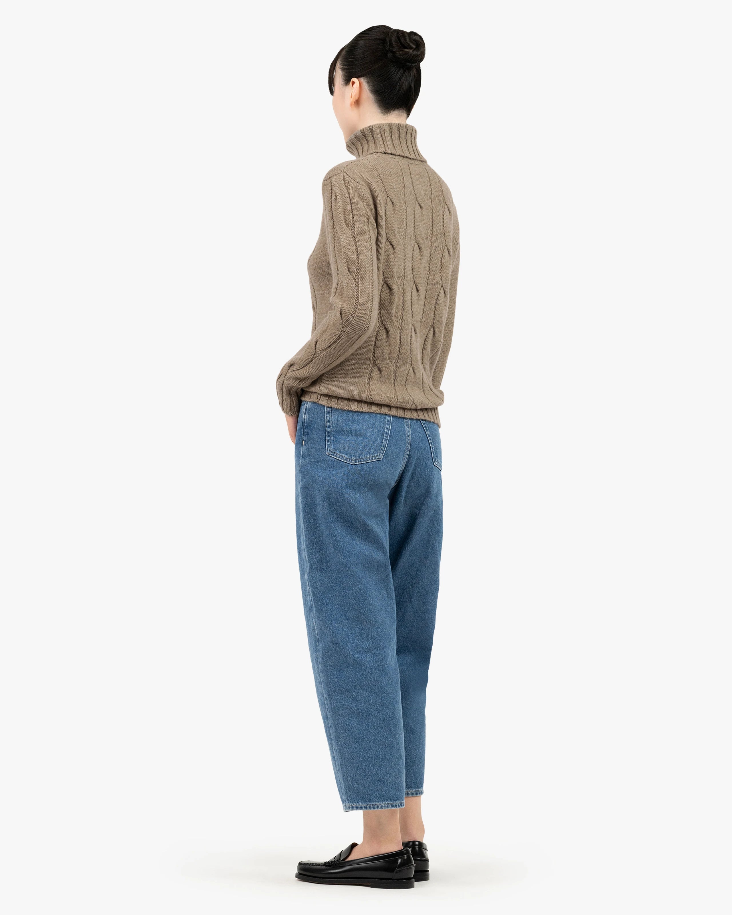 Women's Celerina Turtleneck Sweater - Taupe Cashmere
