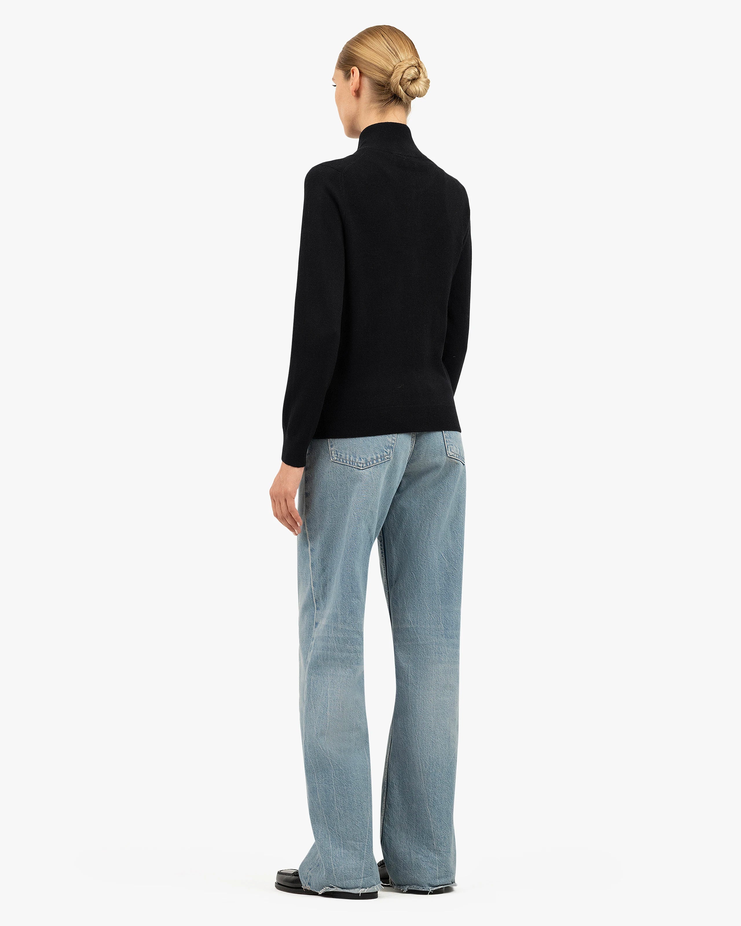 Women's Salò Zip Cardigan - Black Cashmere