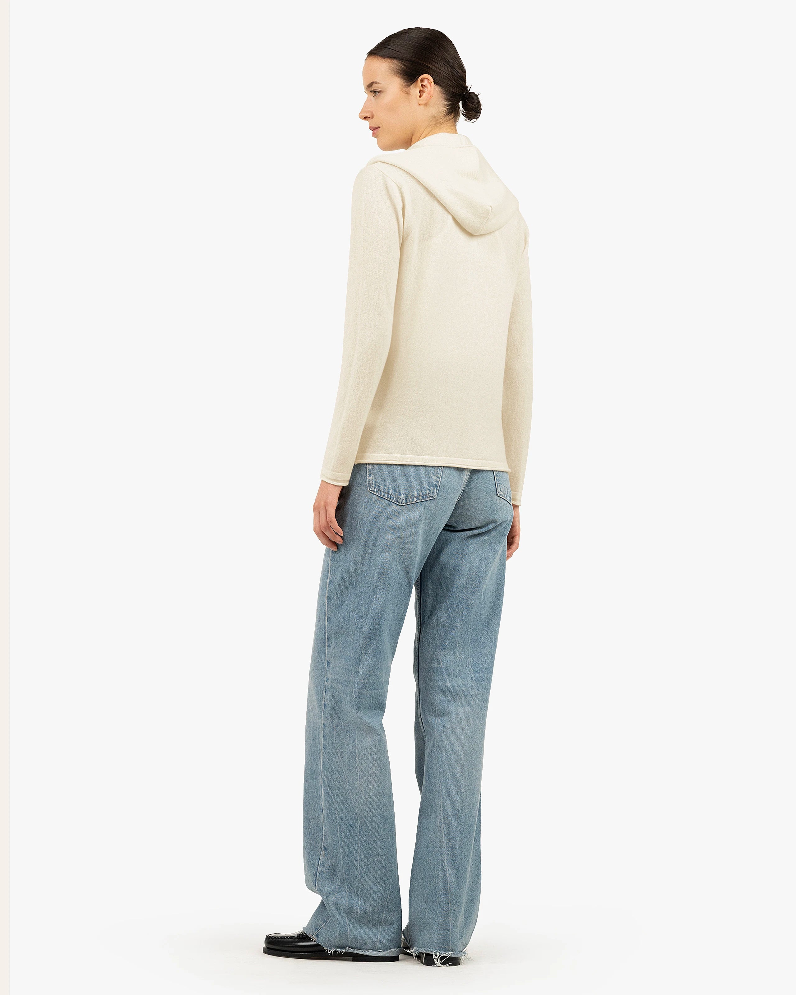 Women's Salò Zip Hoodie - White Cashmere