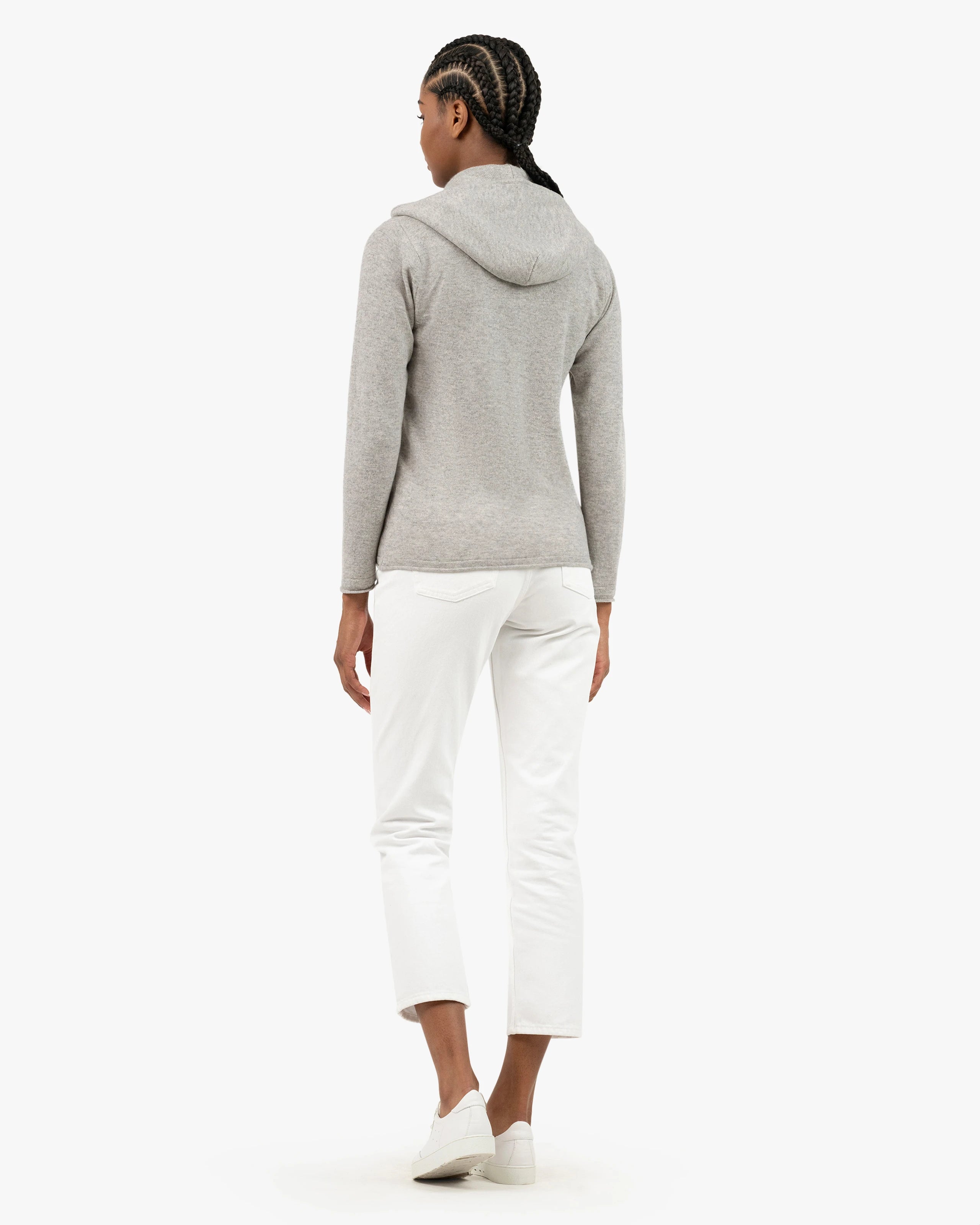 Women's Salò Zip Hoodie - Light Grey Cashmere