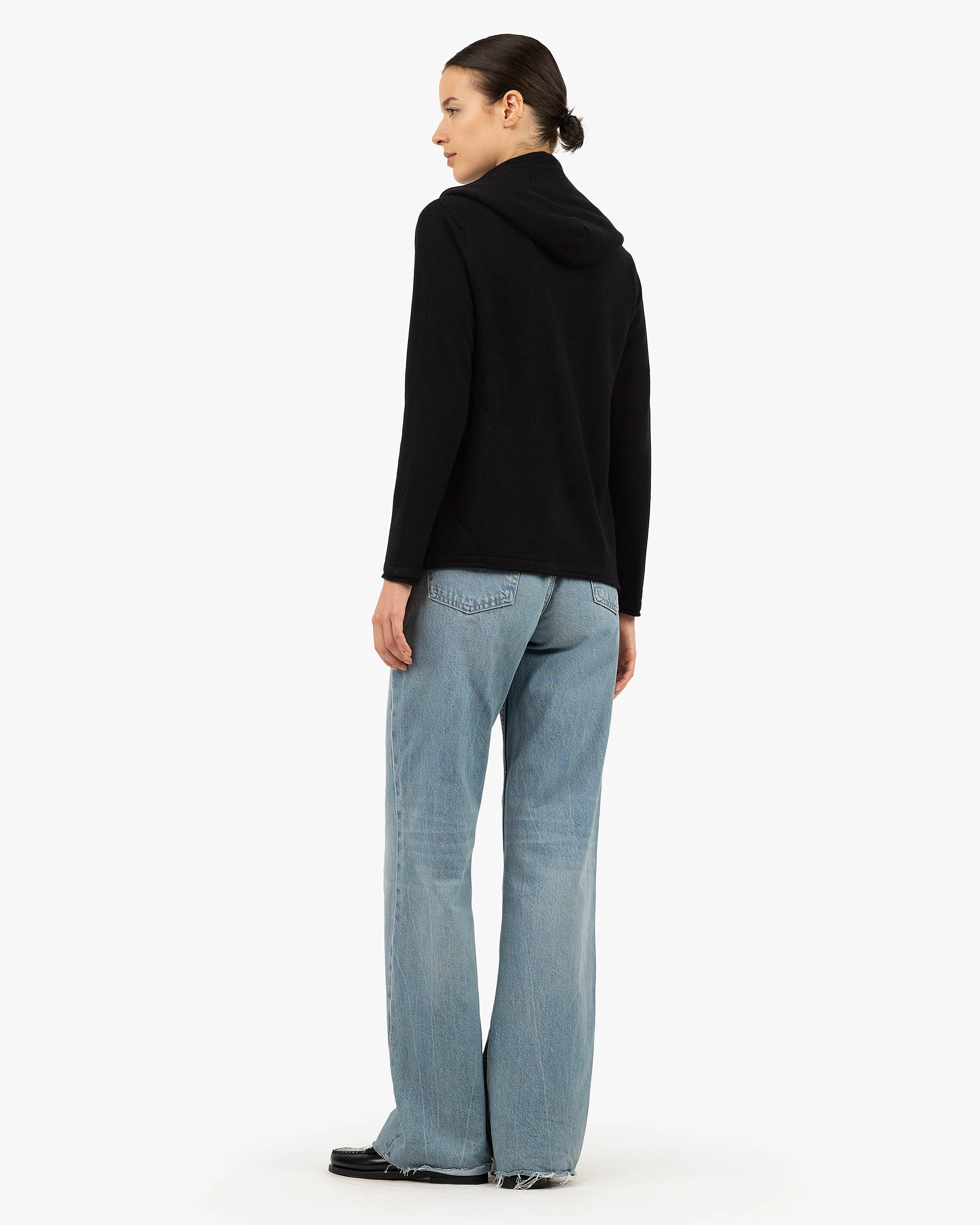 Women's Salò Zip Hoodie - Black Cashmere
