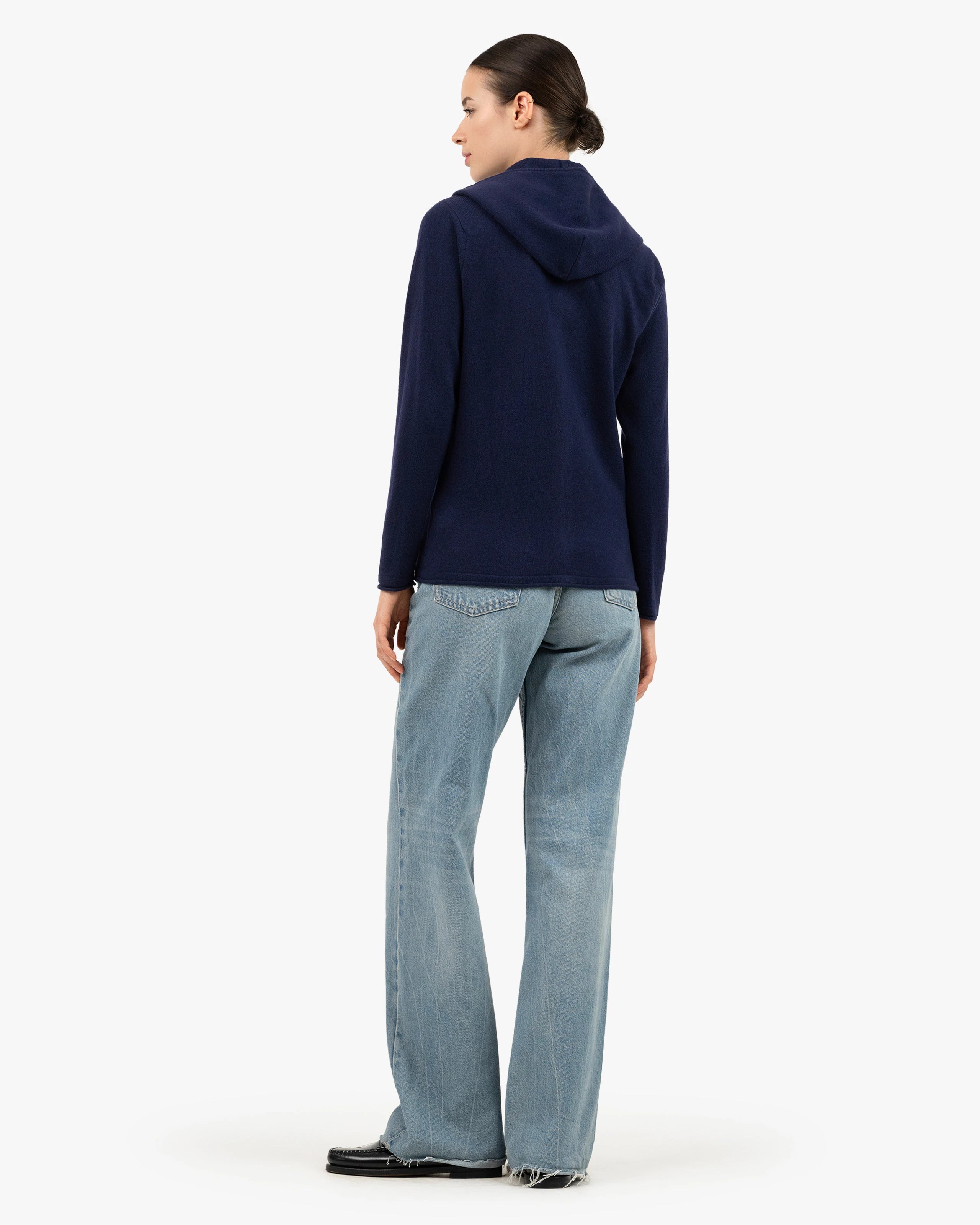 Women's Salò Zip Hoodie - Blue Cashmere