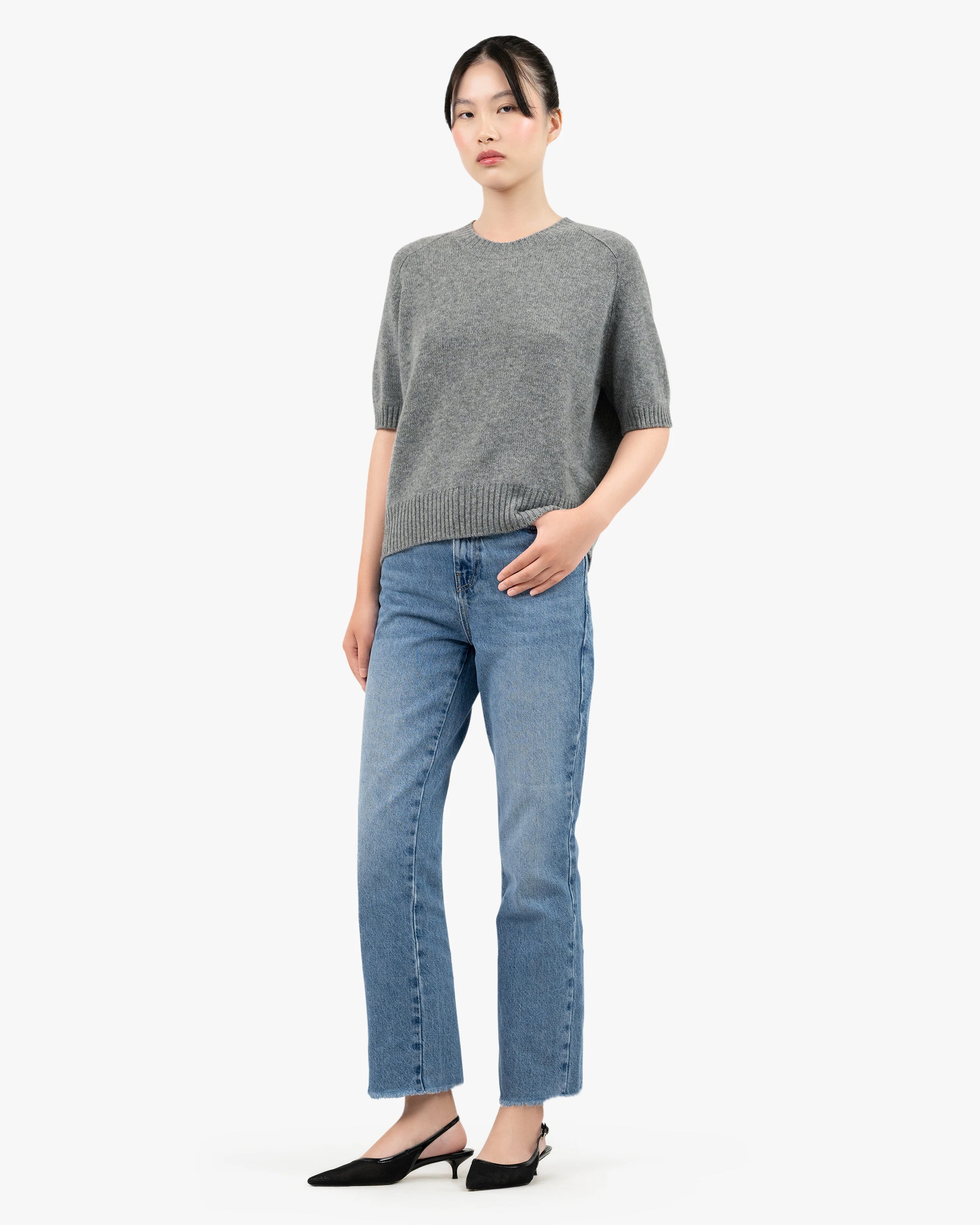 Women's Dolomiti Tee - Medium Grey Cashmere