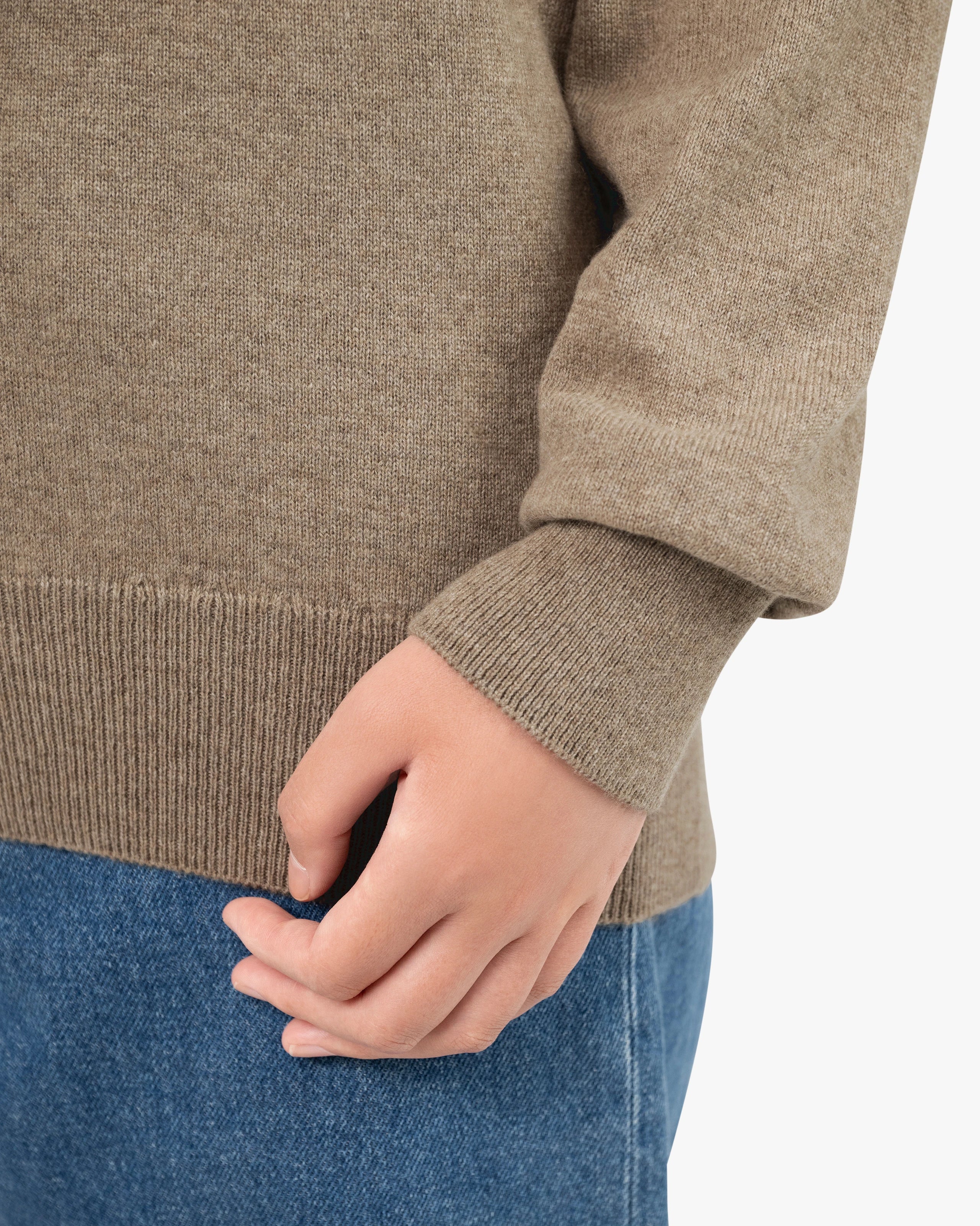 Essential Boyfriend Sweater - Taupe Cashmere