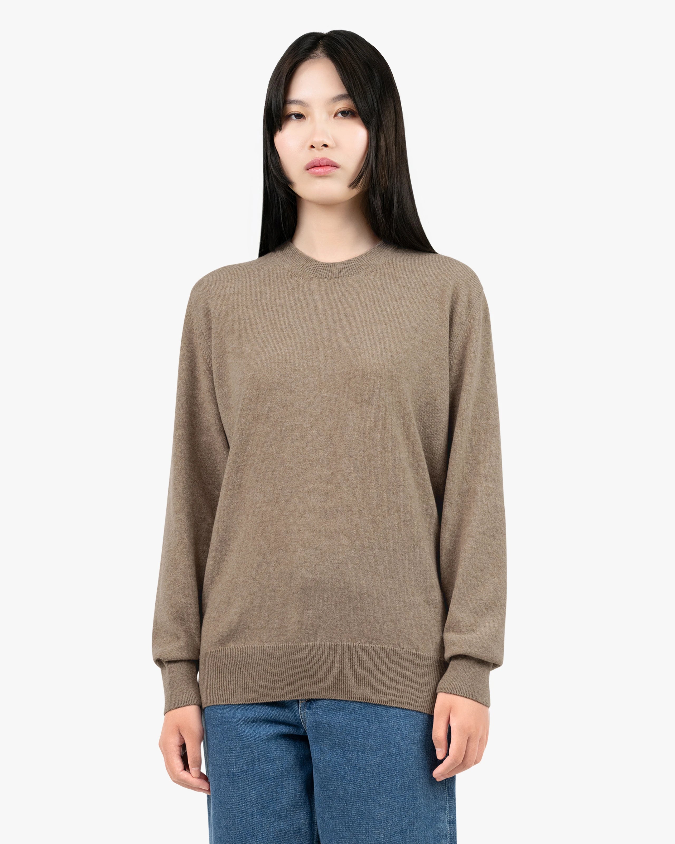 Essential Boyfriend Sweater - Taupe Cashmere