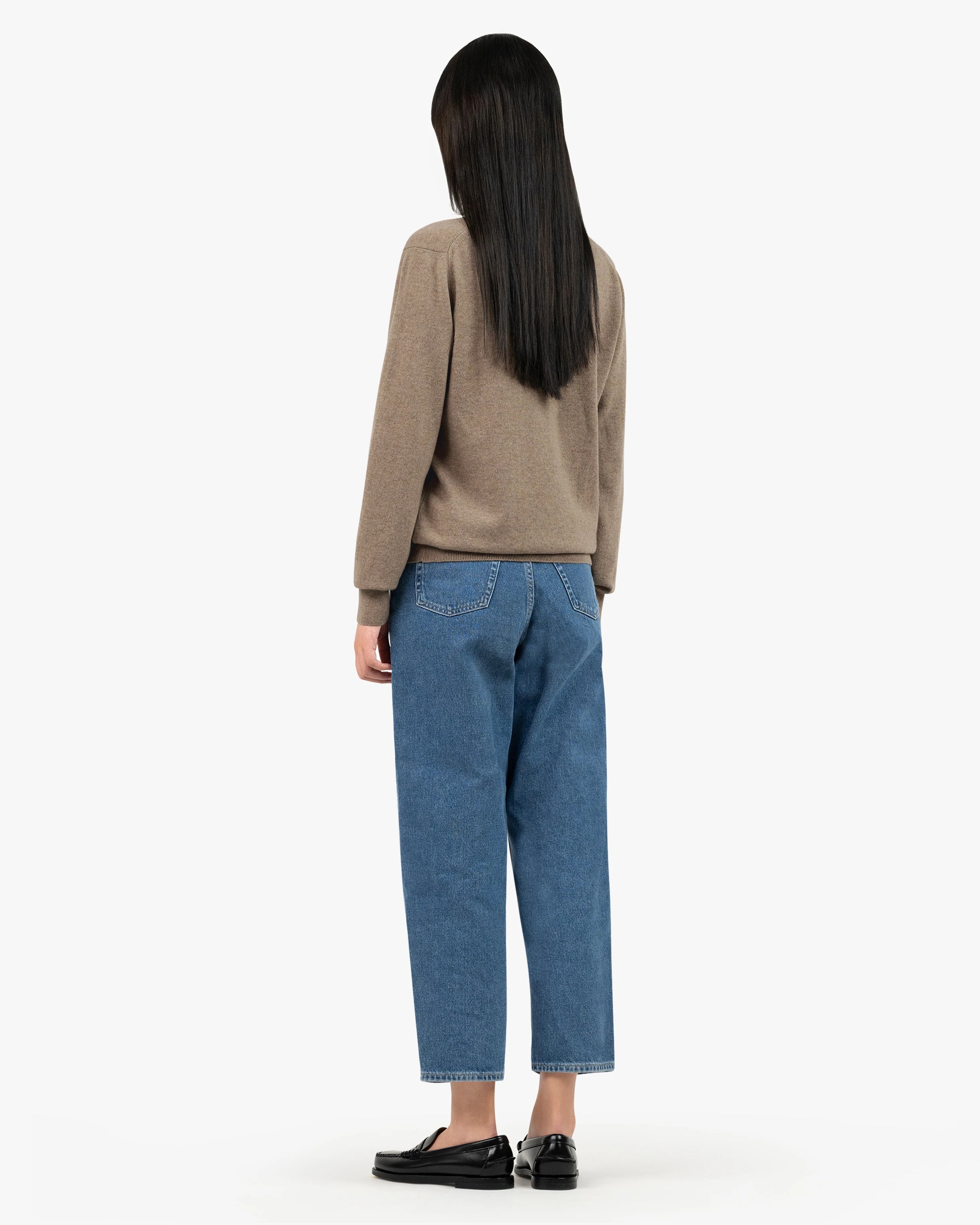 Essential Boyfriend Sweater - Taupe Cashmere