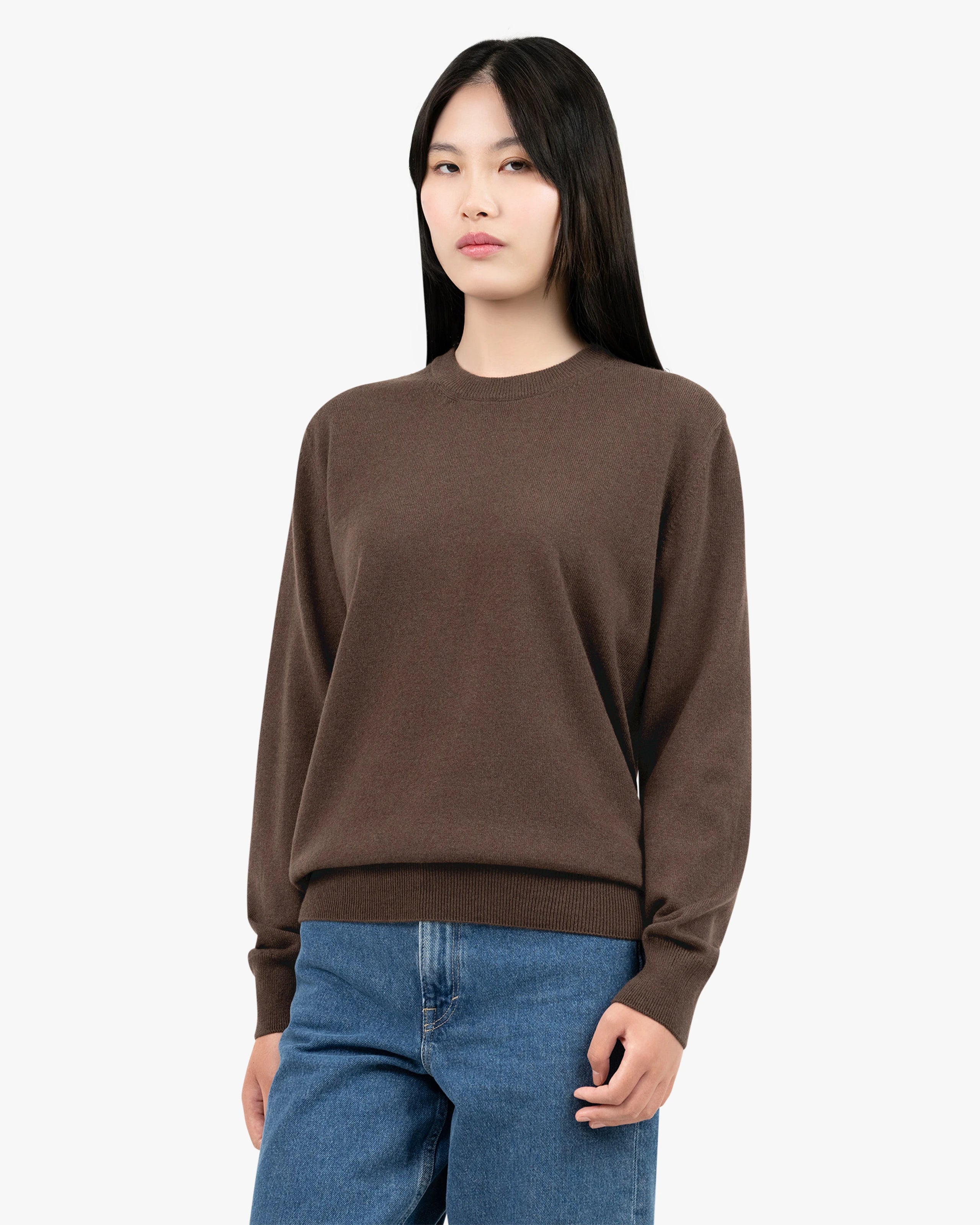 Essential Boyfriend Sweater - Brown Cashmere