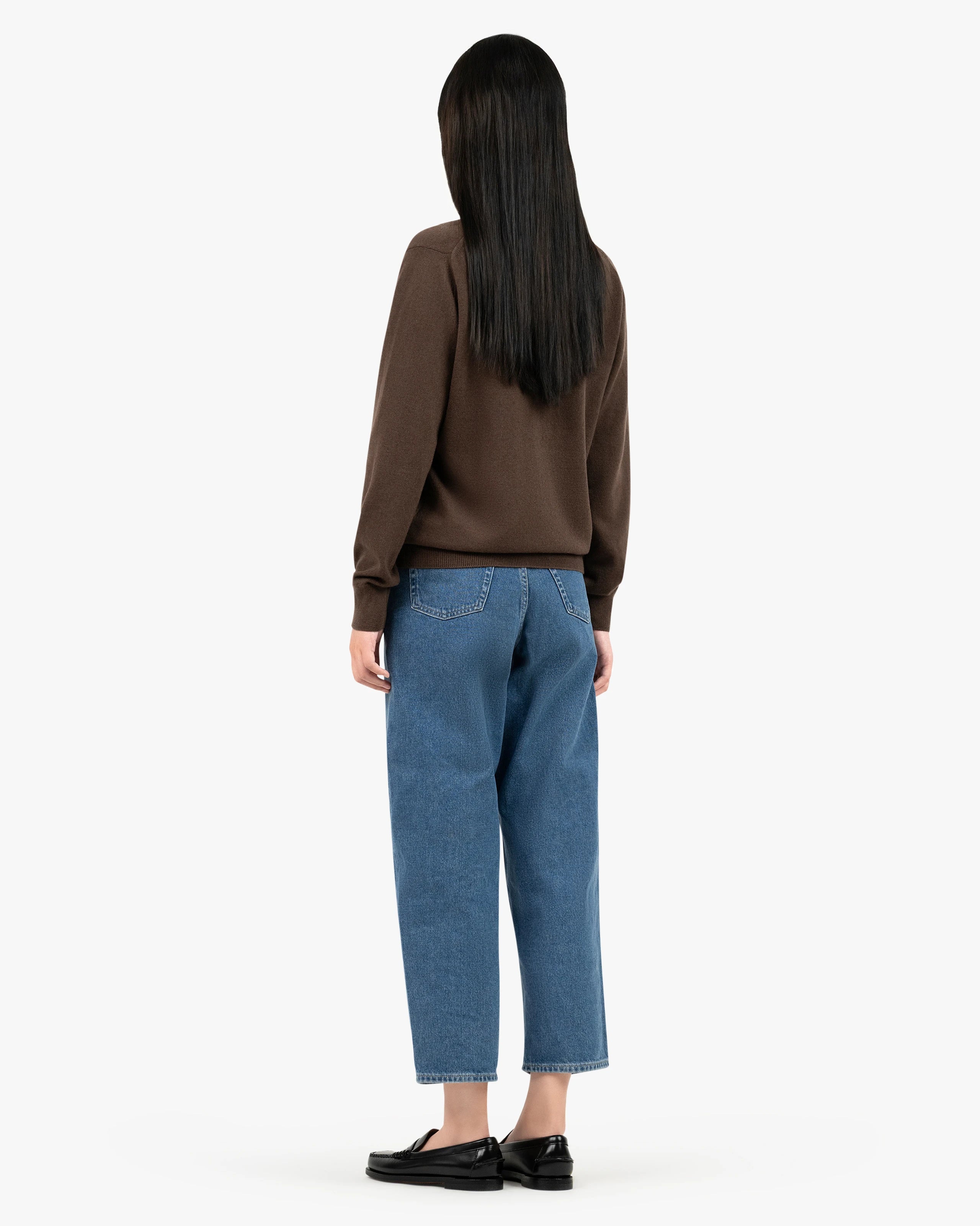 Essential Boyfriend Sweater - Brown Cashmere