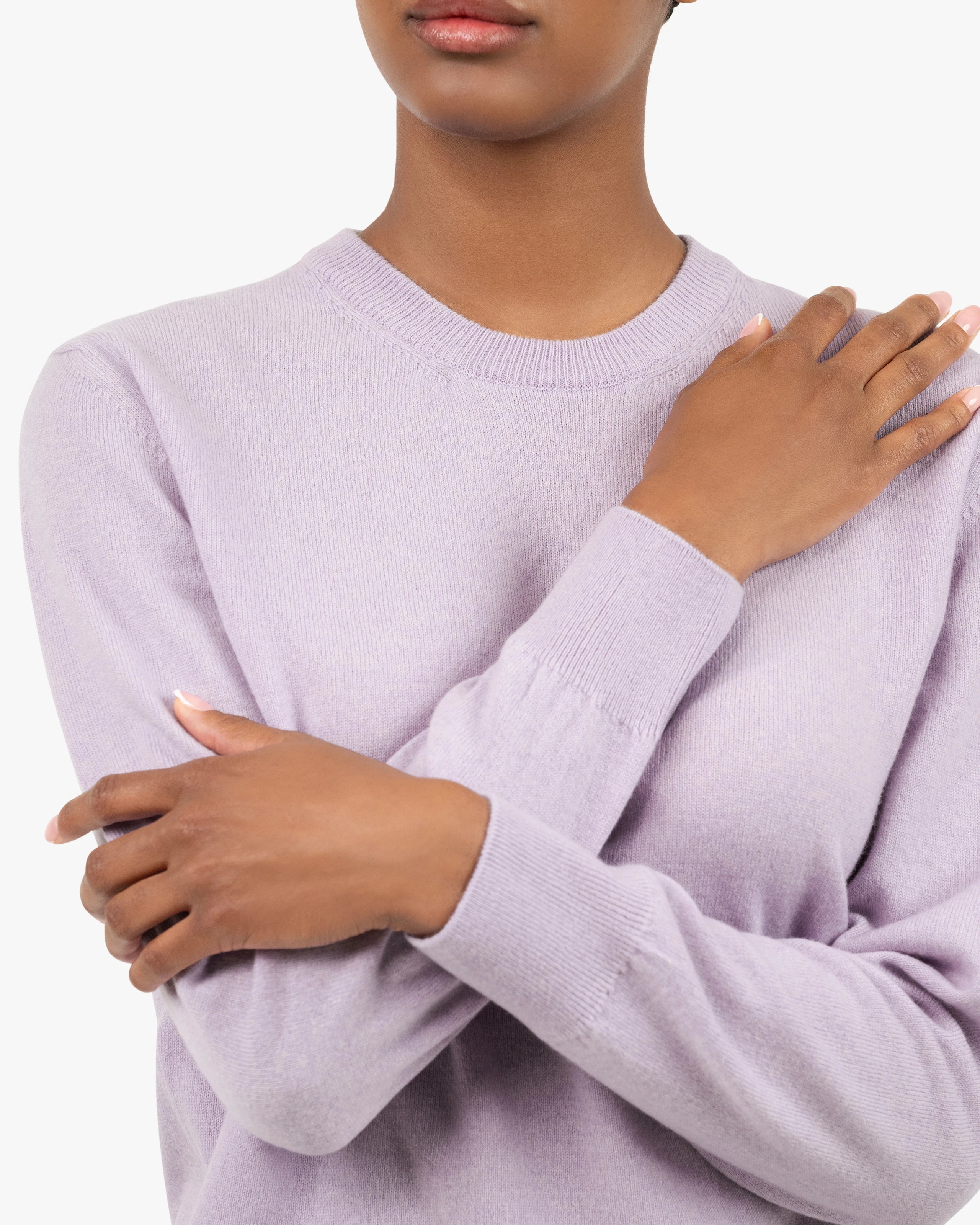 Essential Boyfriend Sweater - Lilac Cashmere