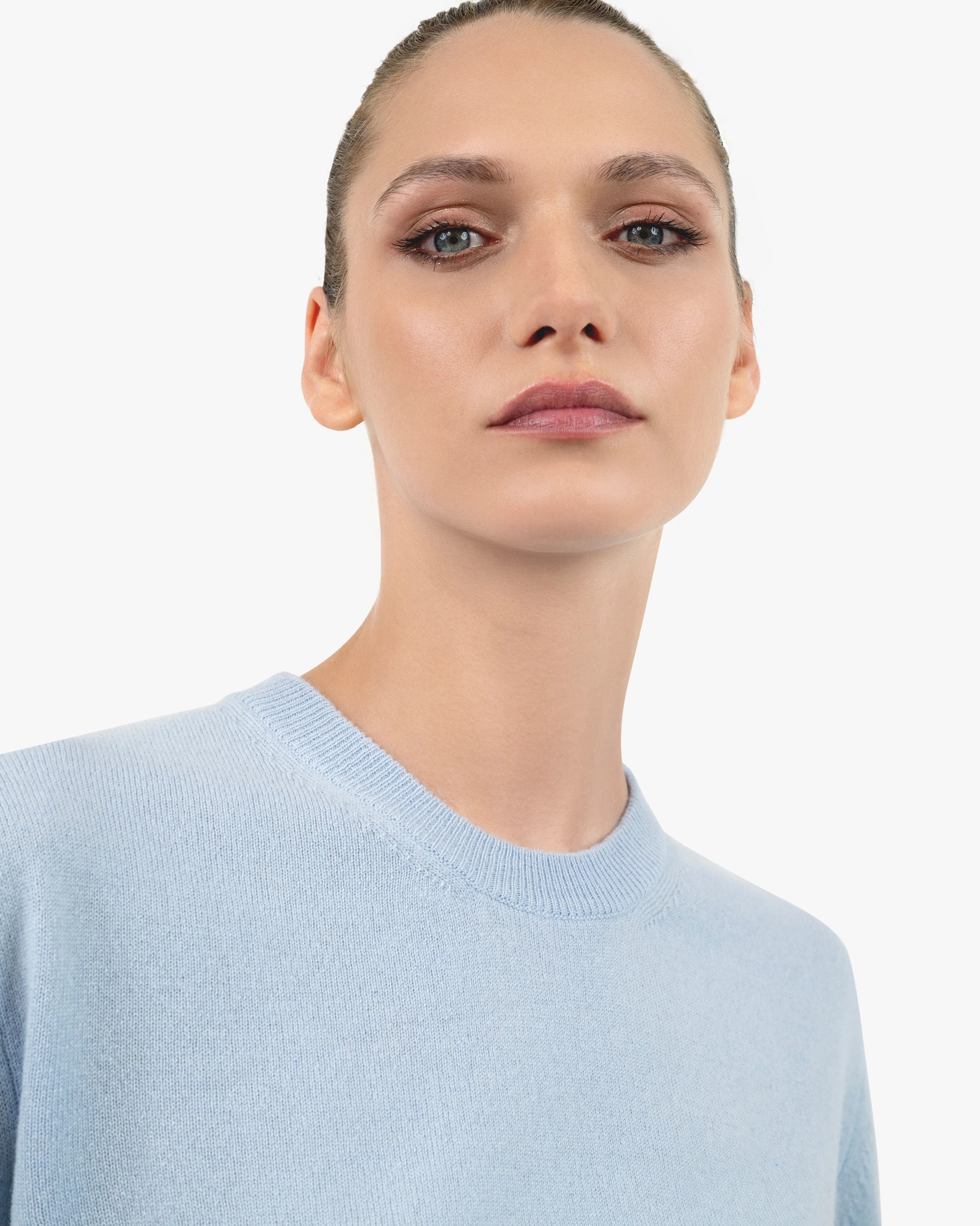 Essential Boyfriend Sweater - Light Blue Cashmere