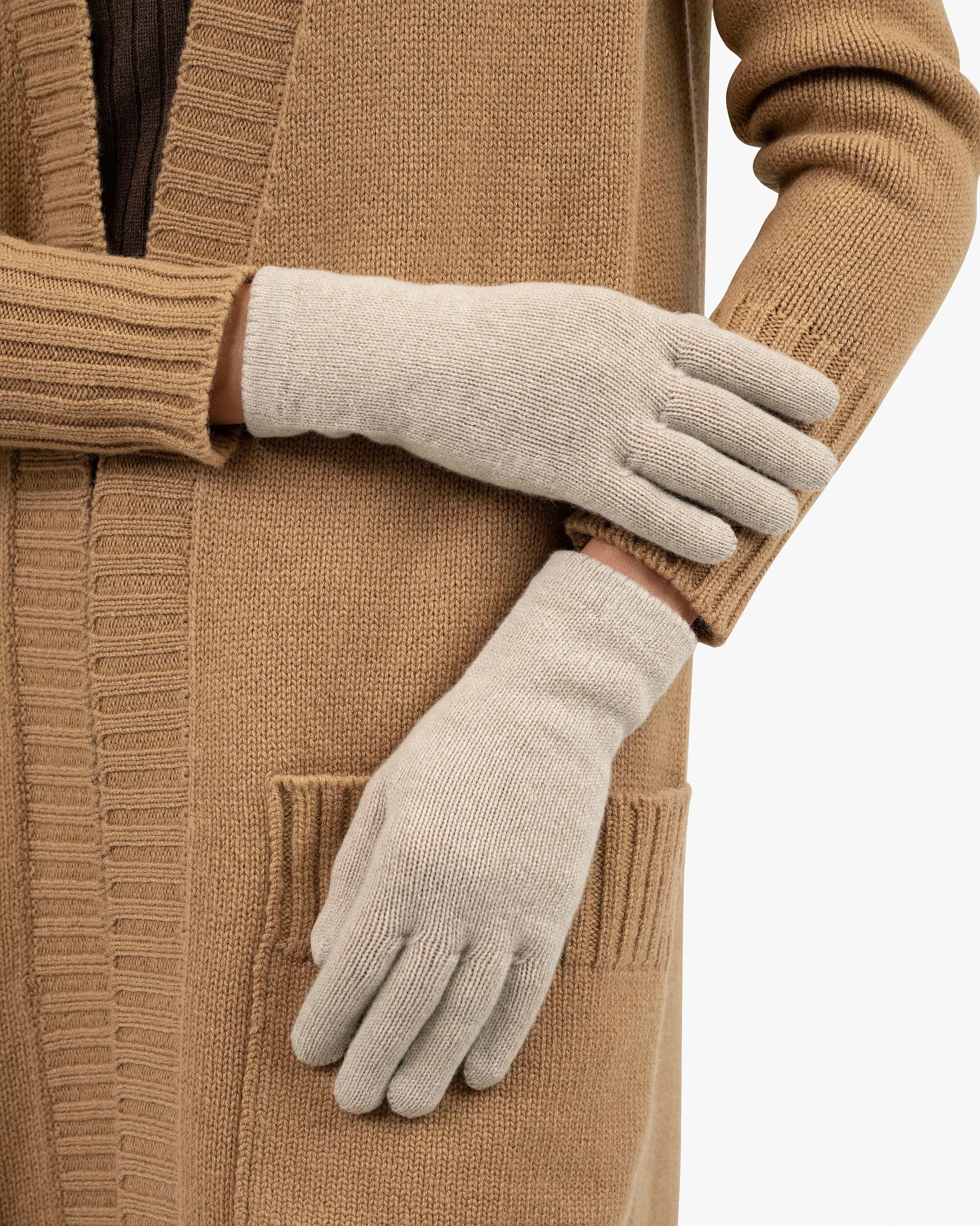Essential Kaschmir Handschuhe Damen - Beige