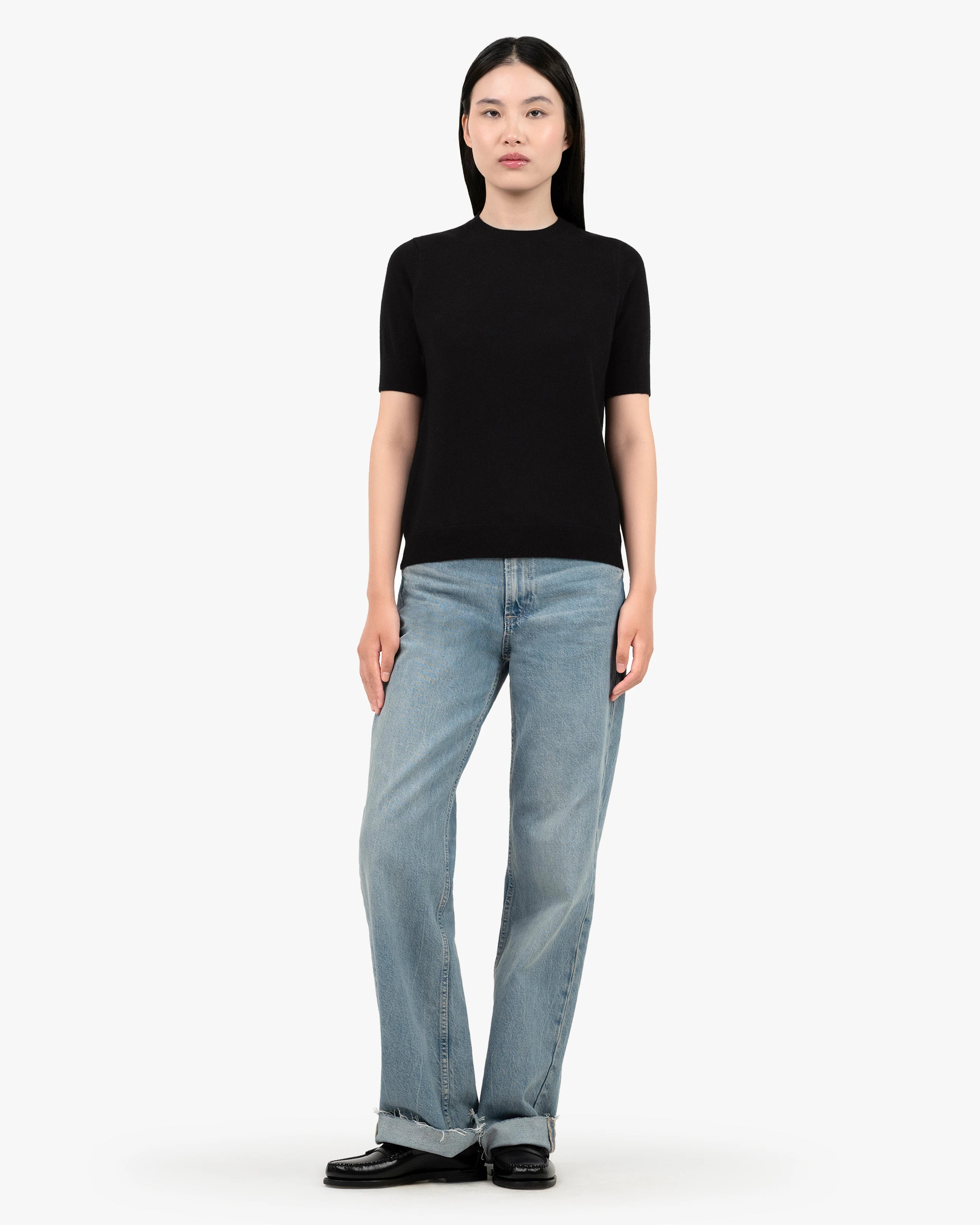 Women's Essential Tee - Black Cashmere