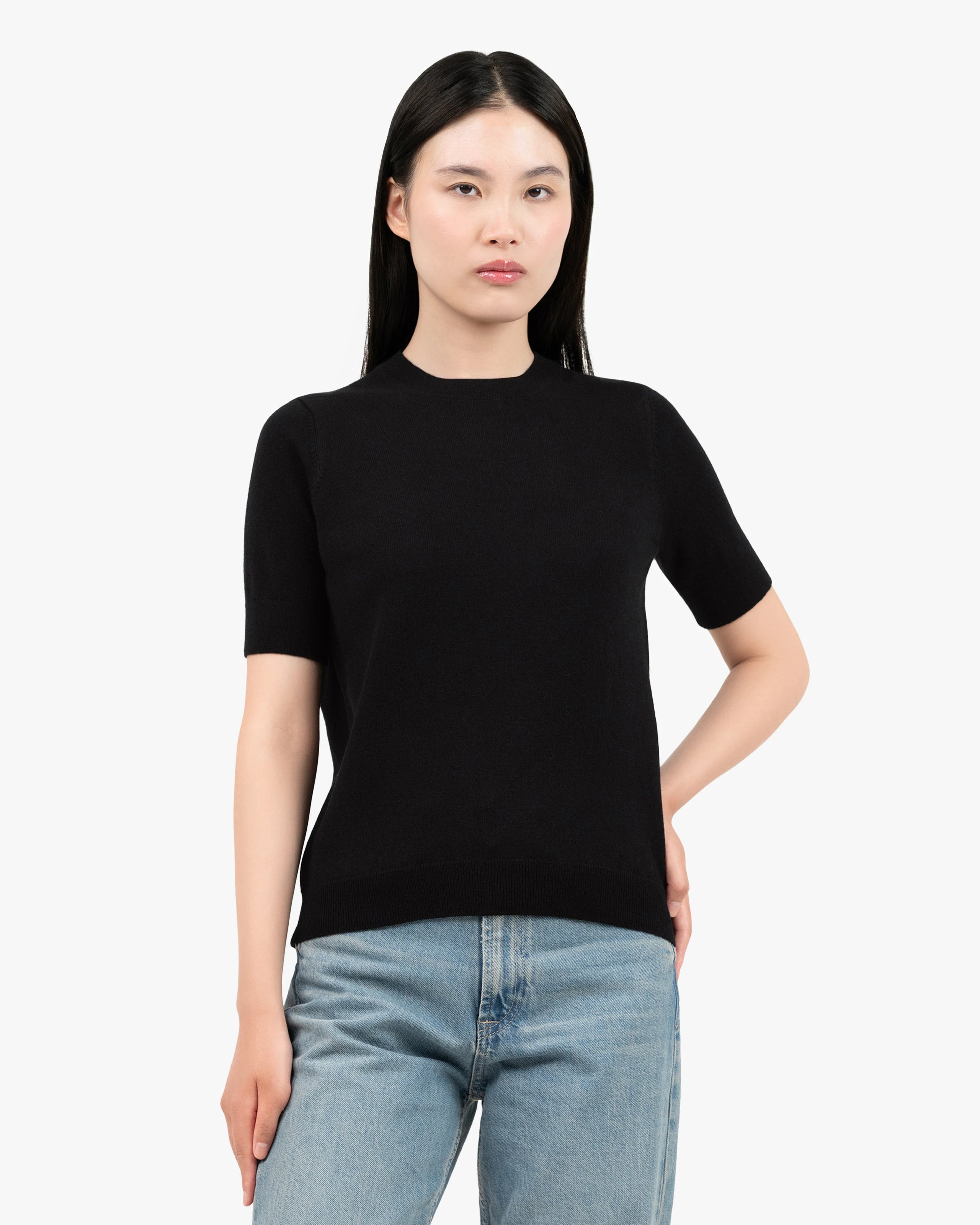 Women's Essential Tee - Black Cashmere