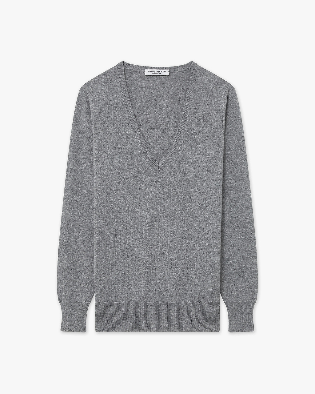 Women's Essential Cashmere V-Neck Sweater - Medium Grey