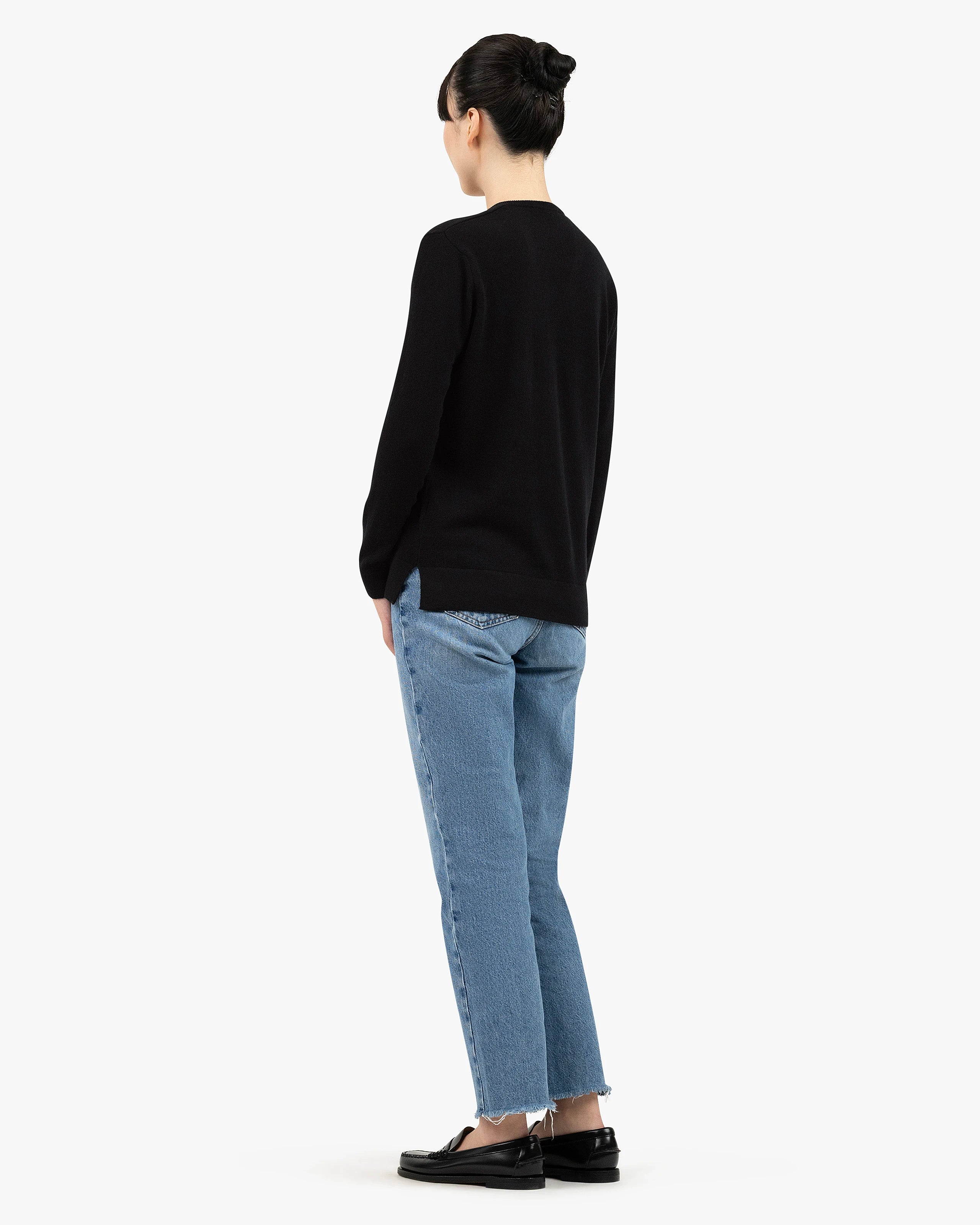 Women's Florenz V-Neck Sweater - Black Cashmere
