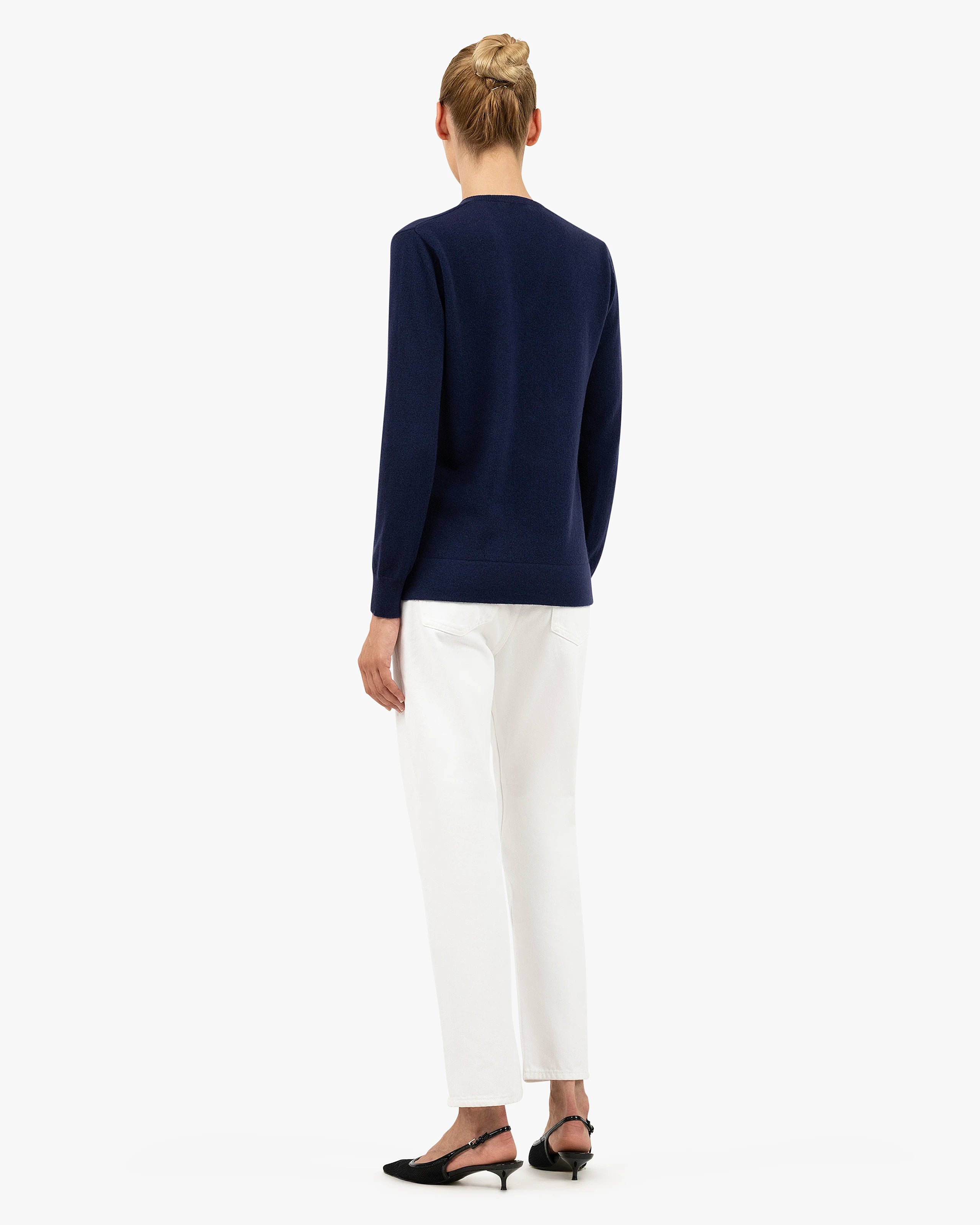 Women's Florenz V-Neck Sweater - Blue Cashmere