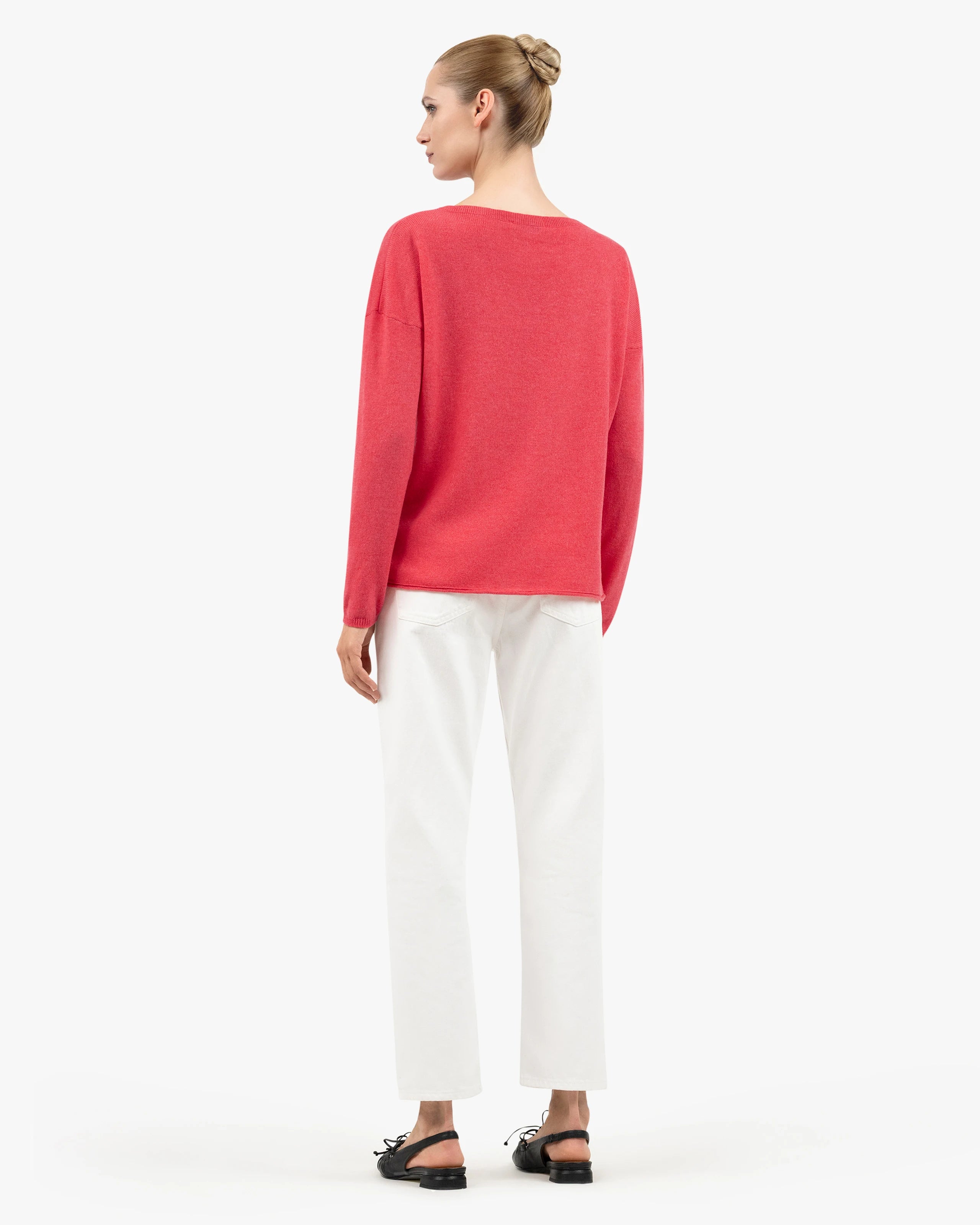 Lightness Crew Neck Sweater - Red Cashmere