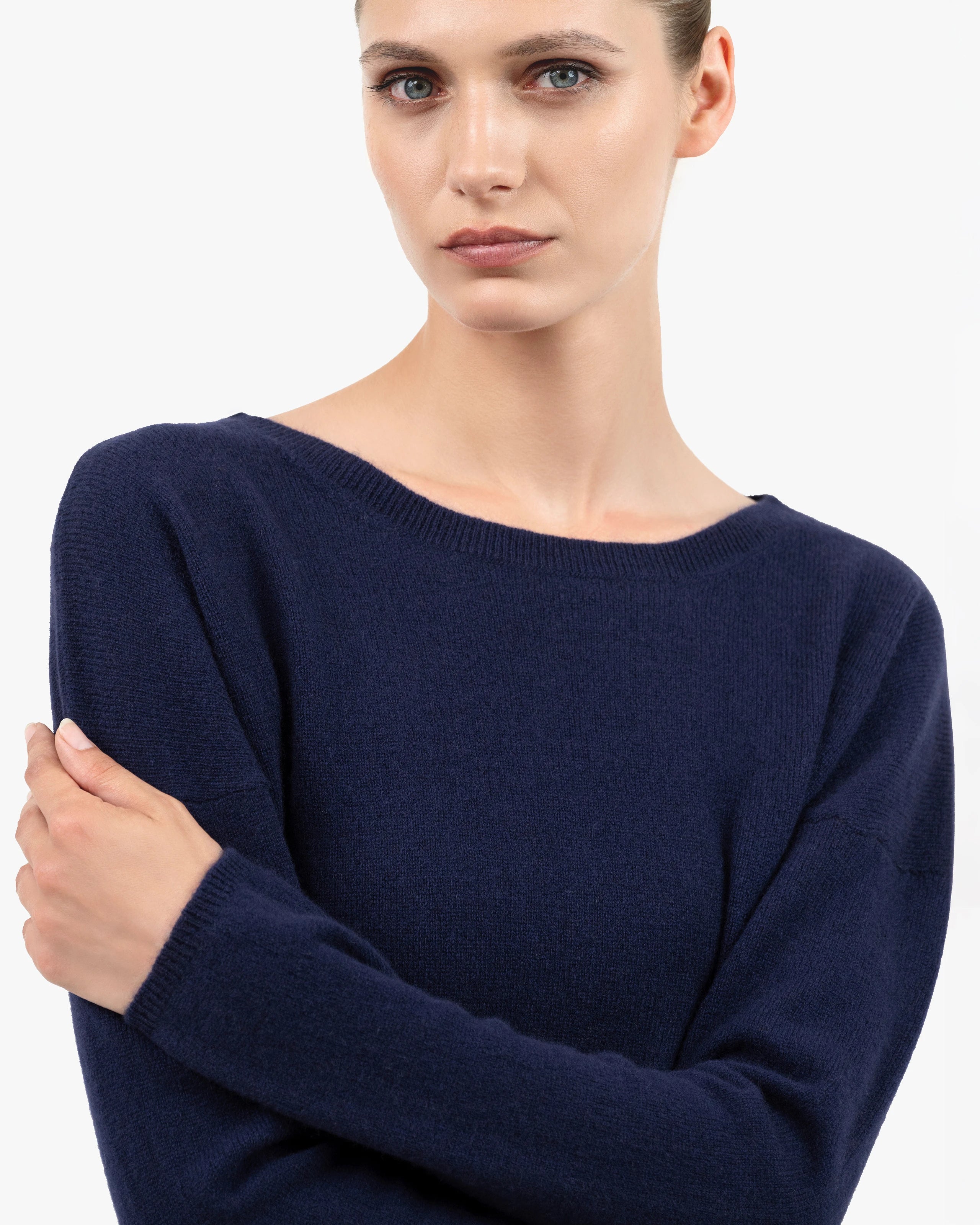 Lightness Crew Neck Sweater - Blue Cashmere