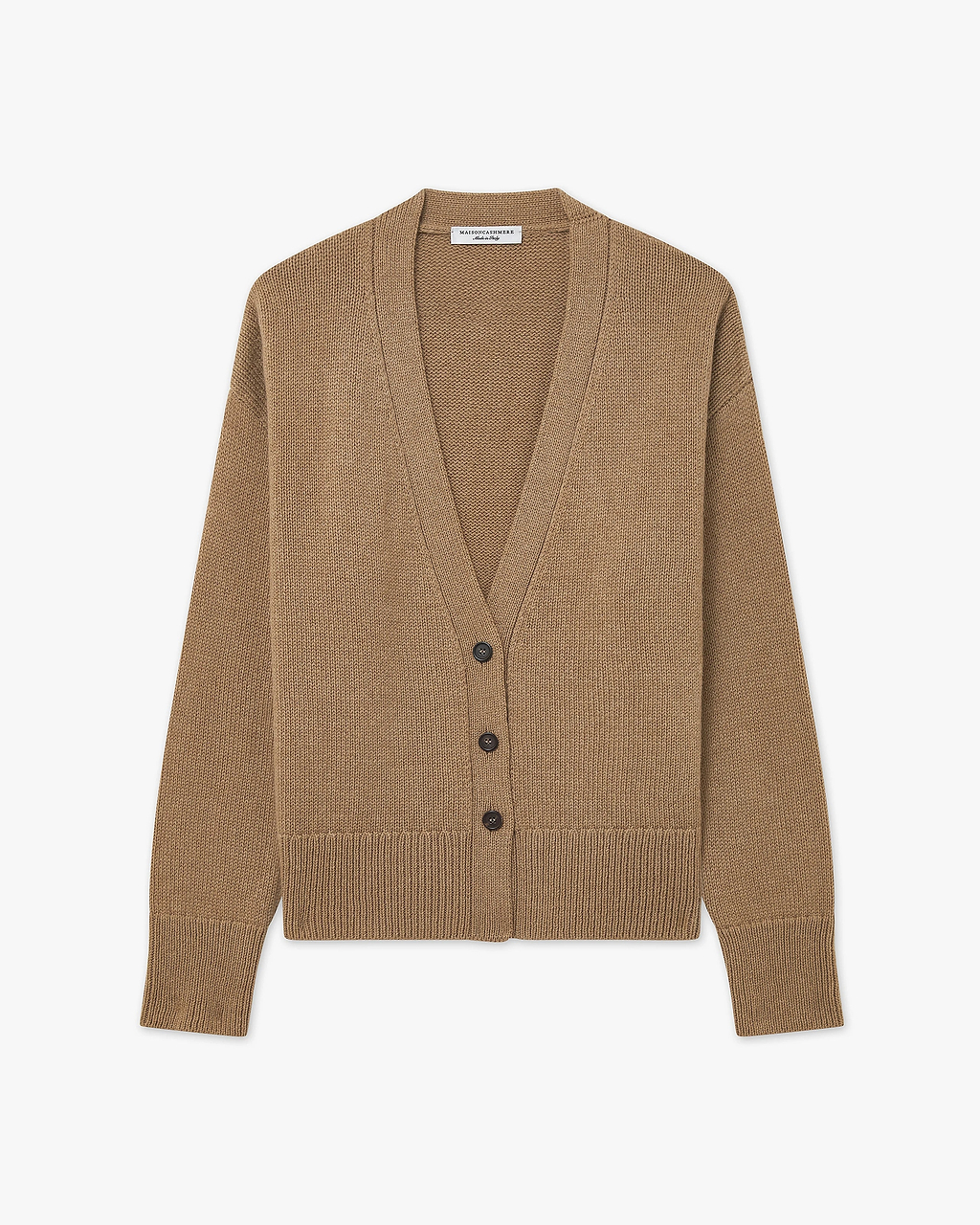 Women's Funes Merino Cardigan - Hazelnut | MaisonCashmere