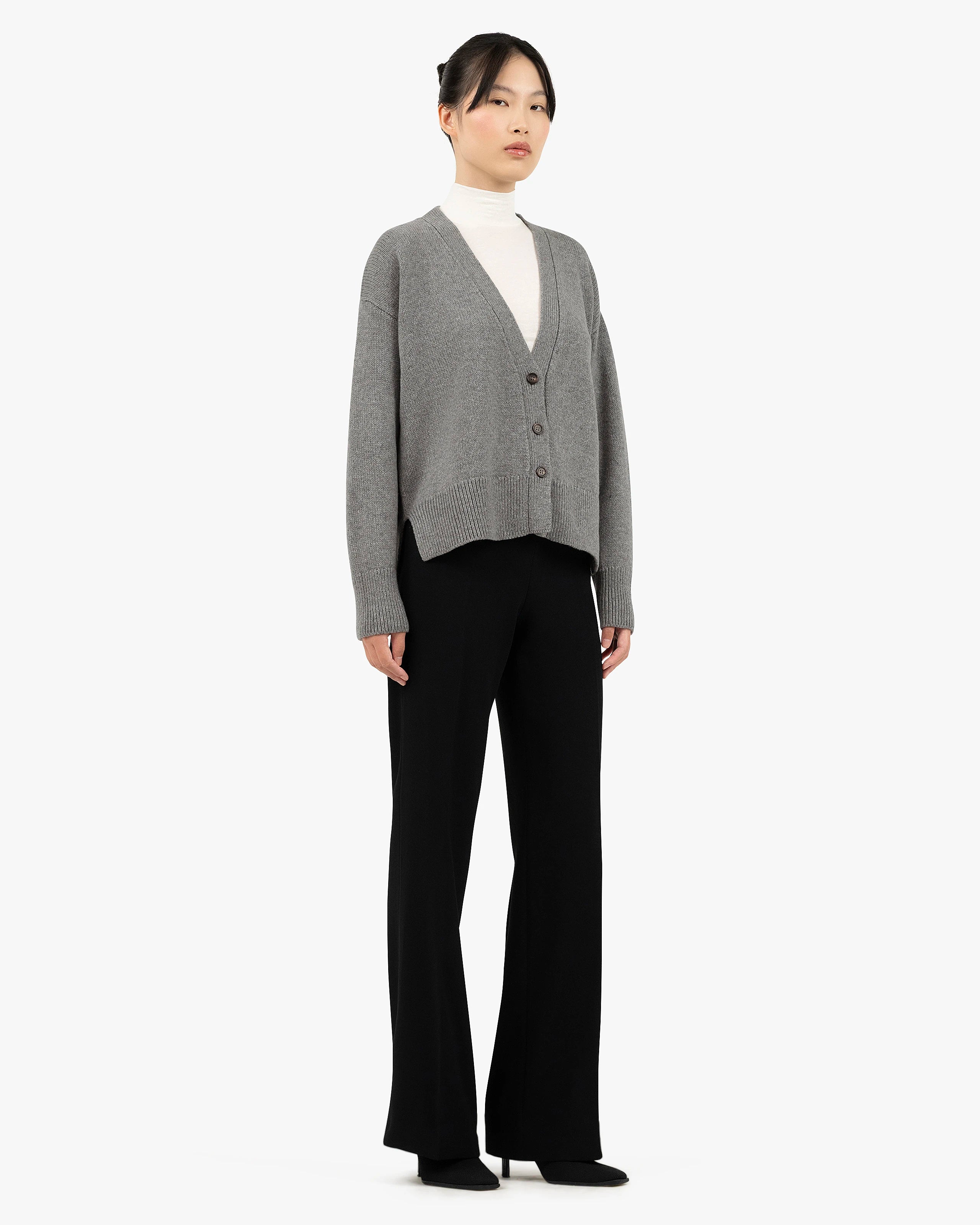 Women's Funes Cardigan - Grey Merino