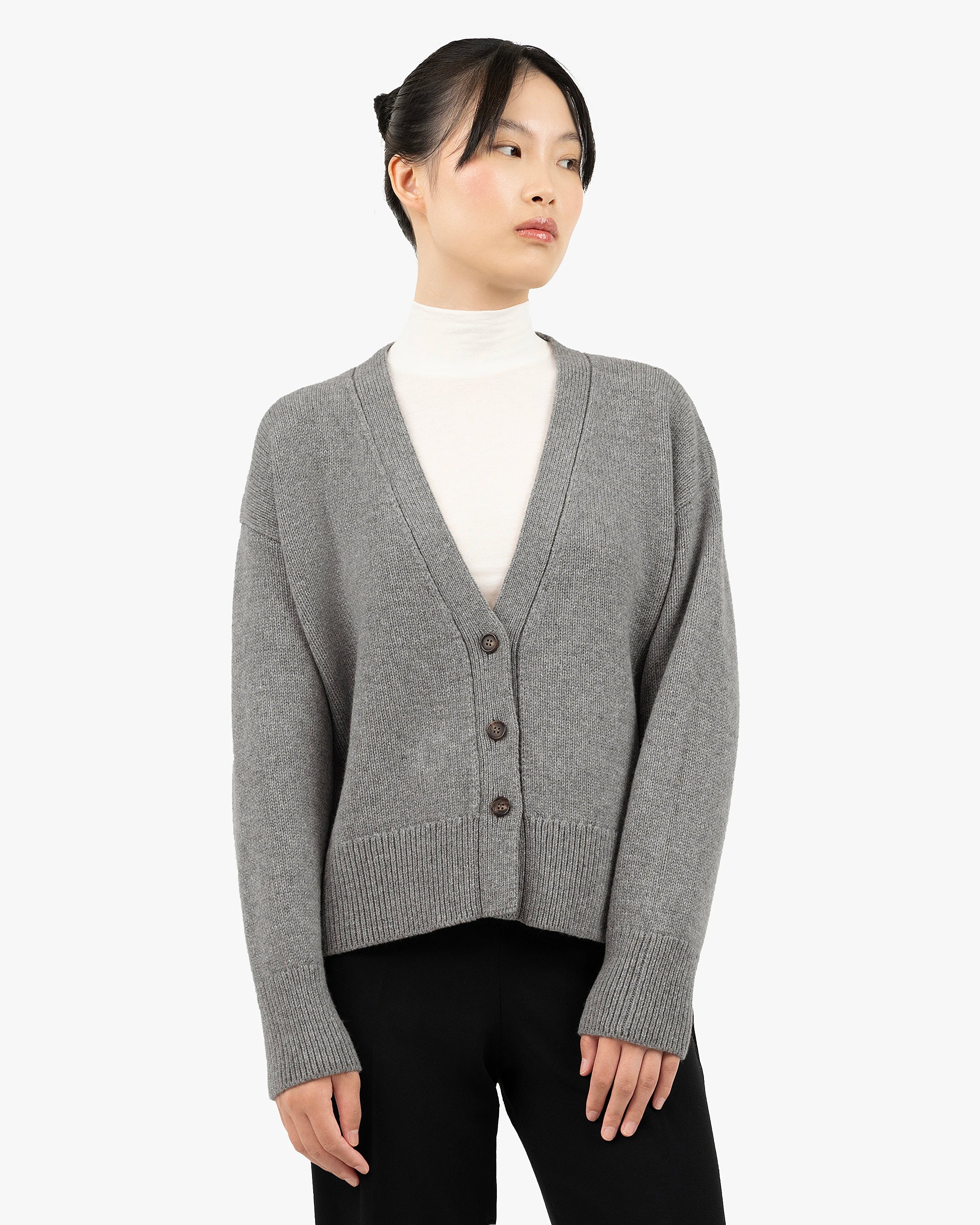 Women's Funes Cardigan - Grey Merino