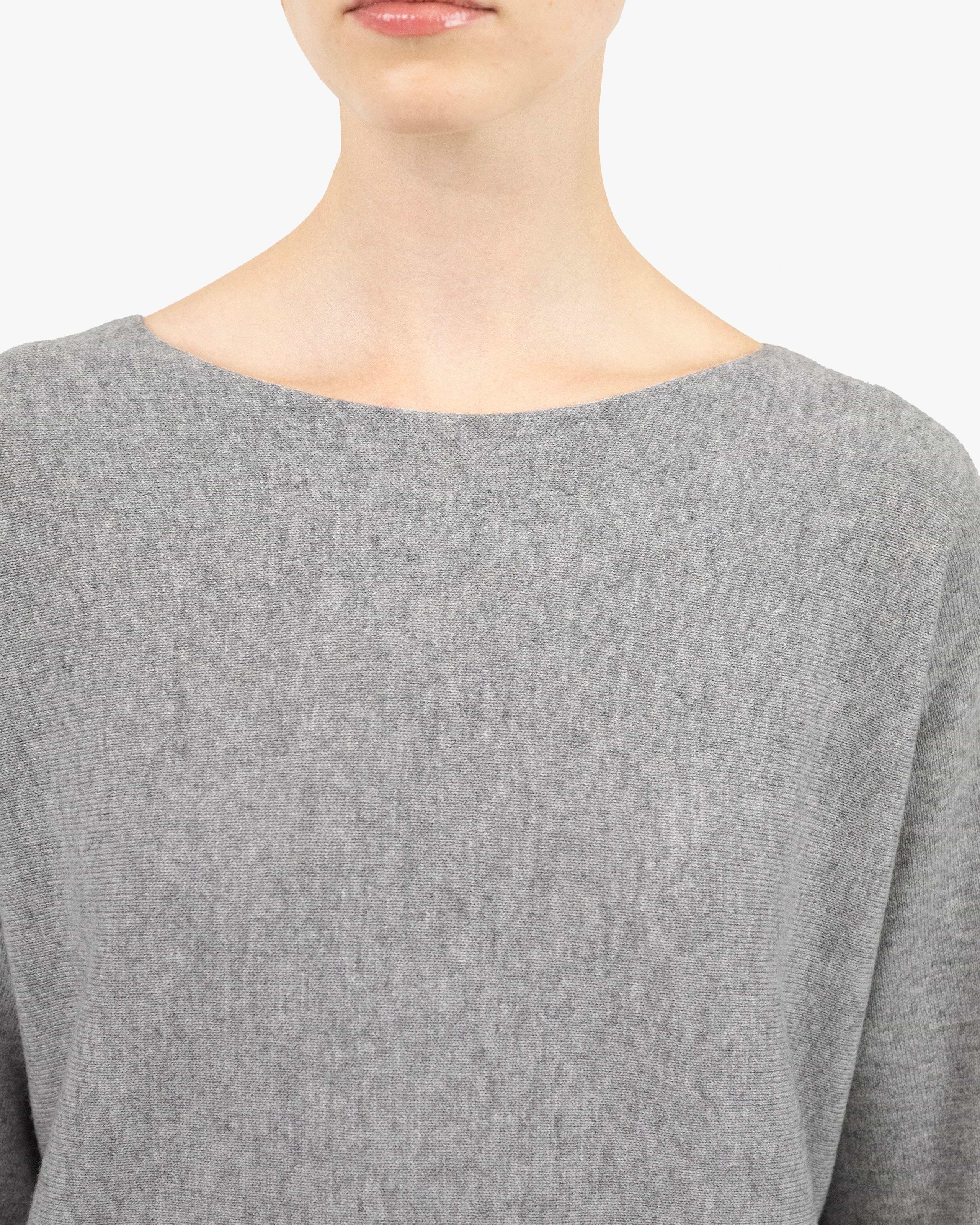 Women's Milford Merino Boat Neck Sweater - Medium Grey Women's Milford Merino Boat Neck Sweater - Medium Grey