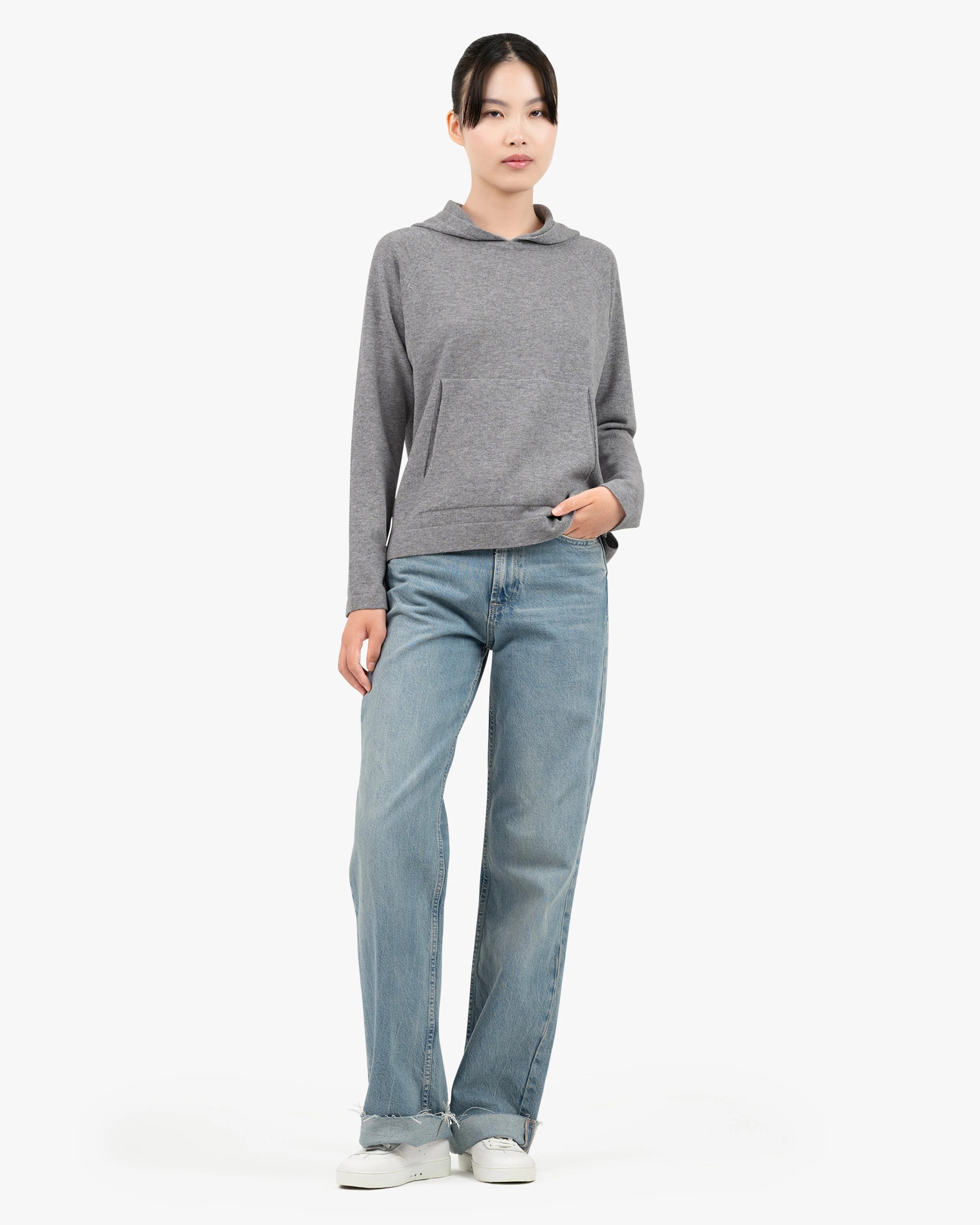 Women's Milford Hoodie - Medium Grey Merino