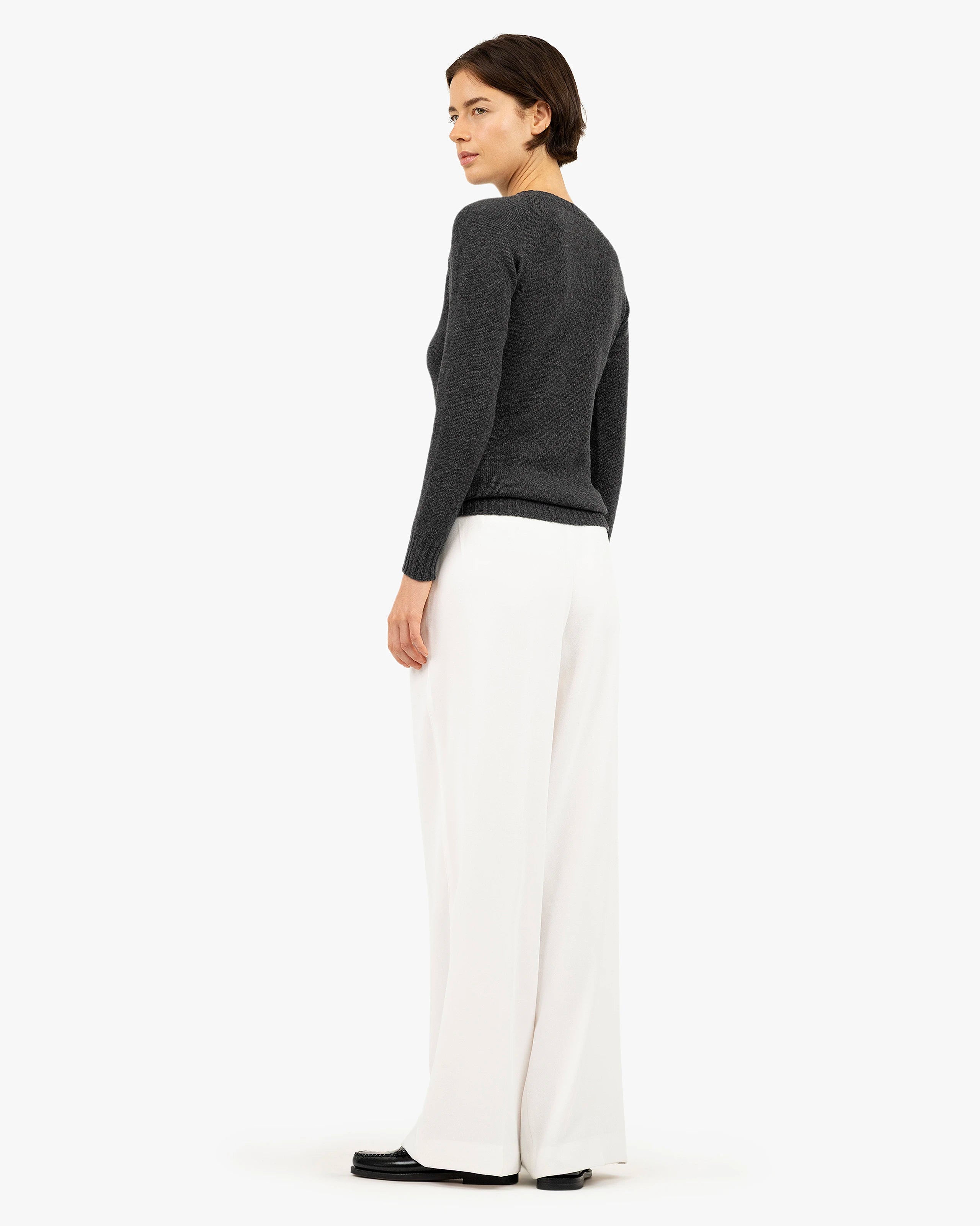 Women's Parksville Crew Neck Sweater - Charcoal Cashmere