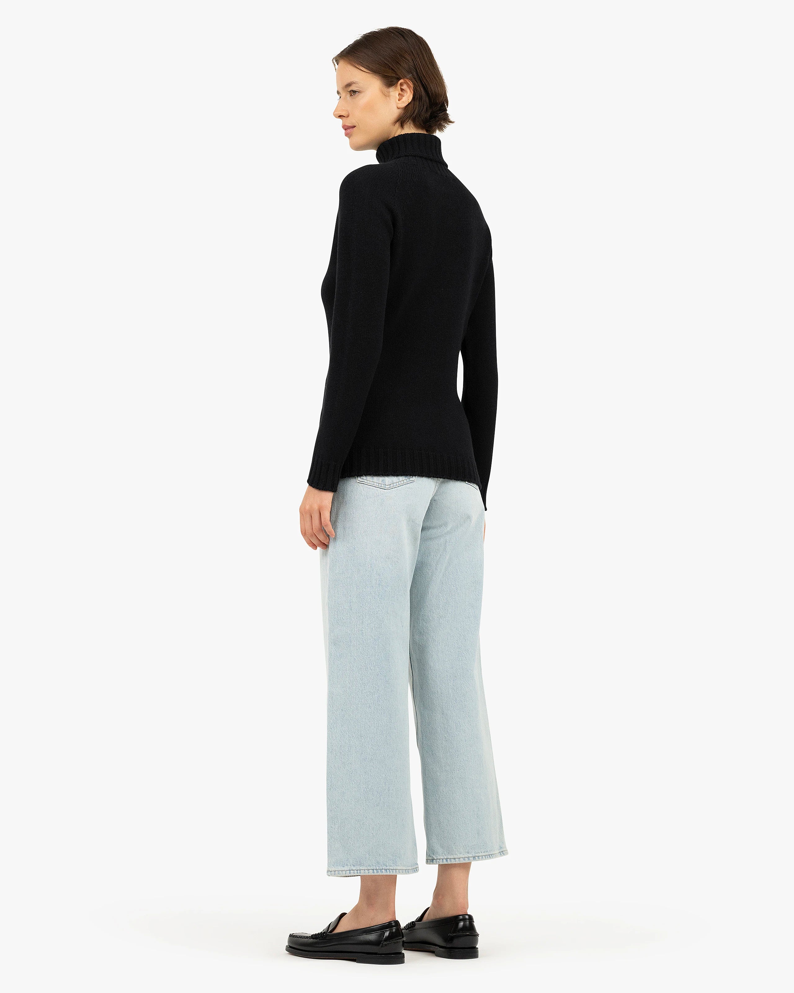 Women's Parksville Turtleneck Sweater - Black Cashmere